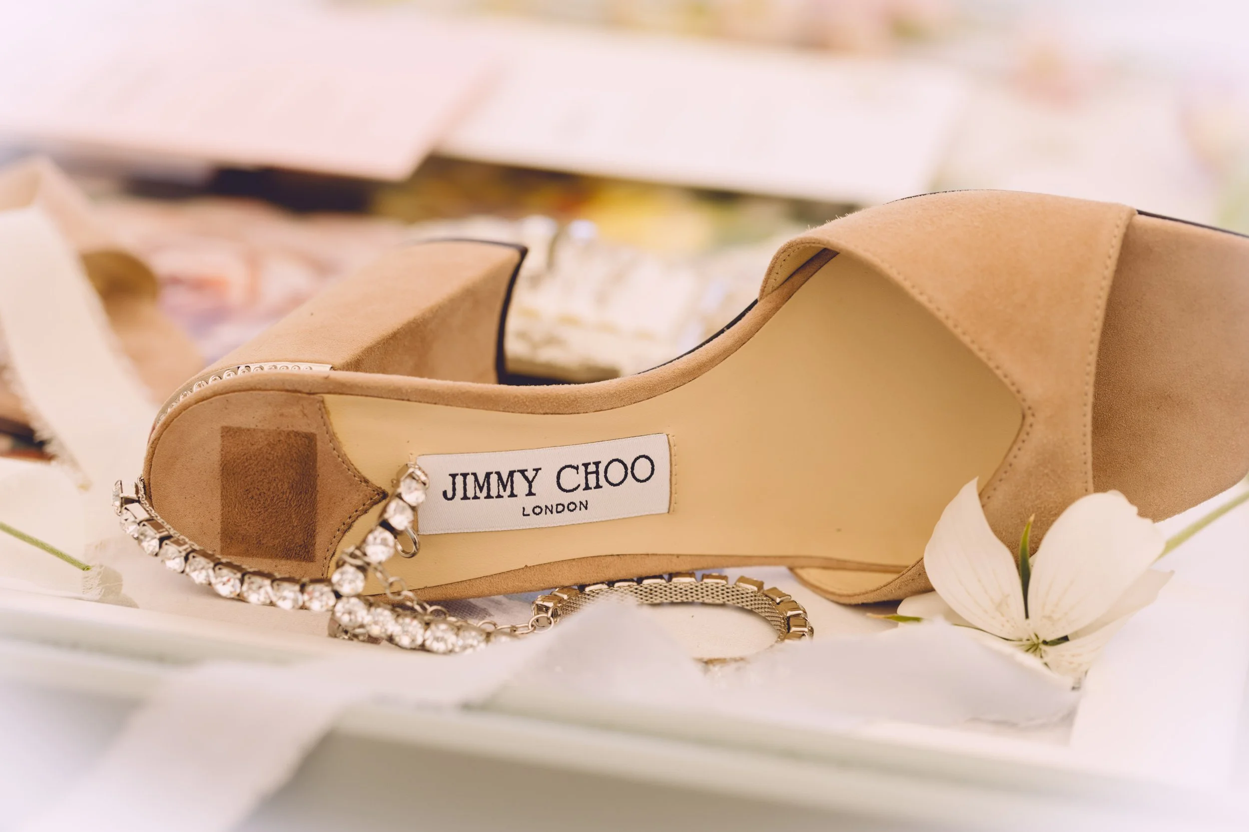 Photo of bride's shoe