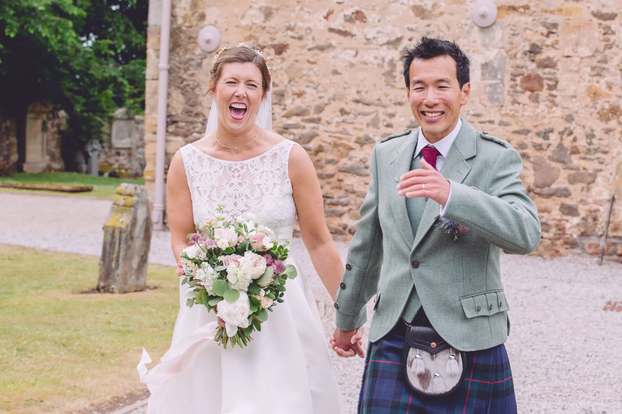 Wedding Couple Leaving Church