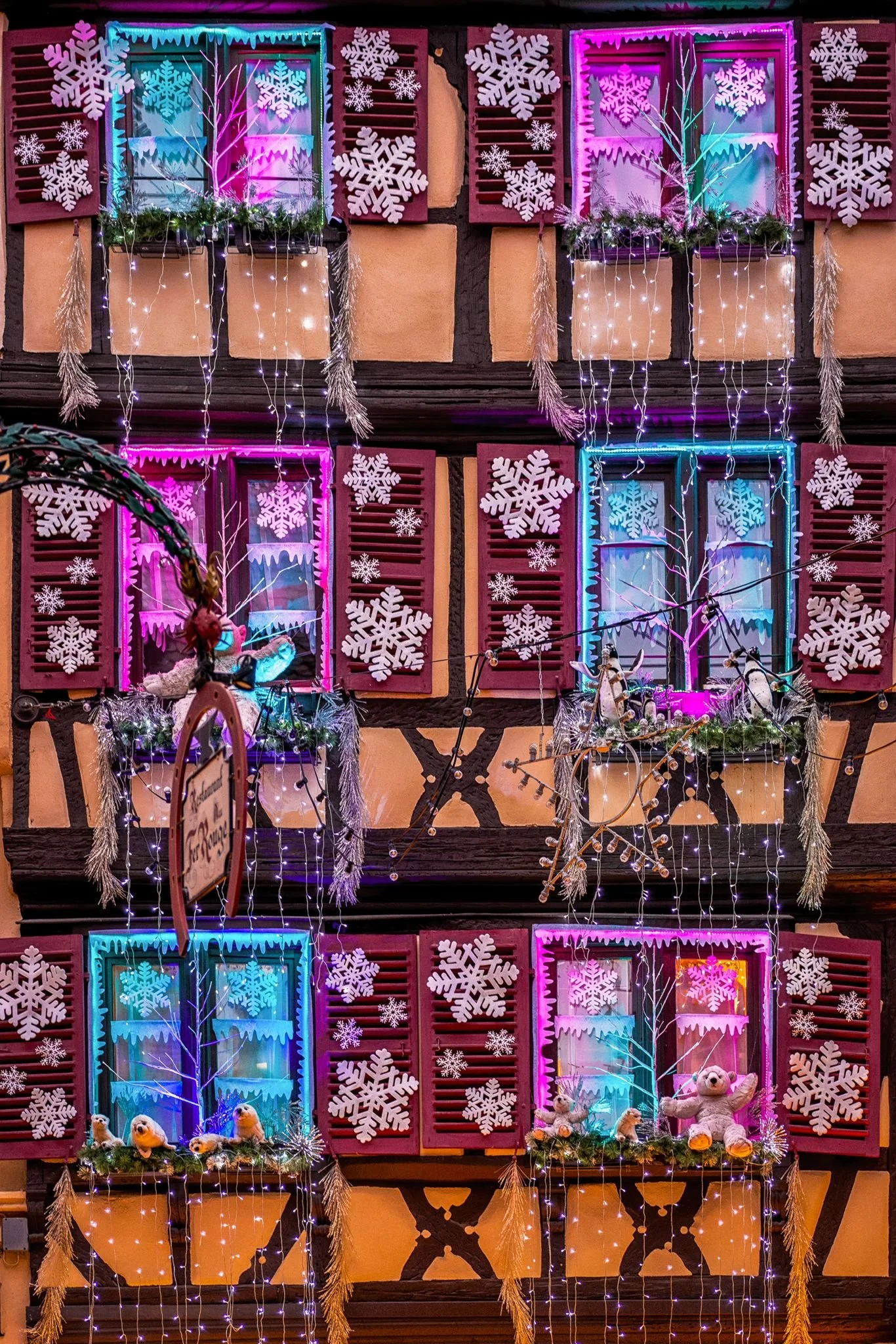 Maison décorée à Colmar pendant la période de Noël
