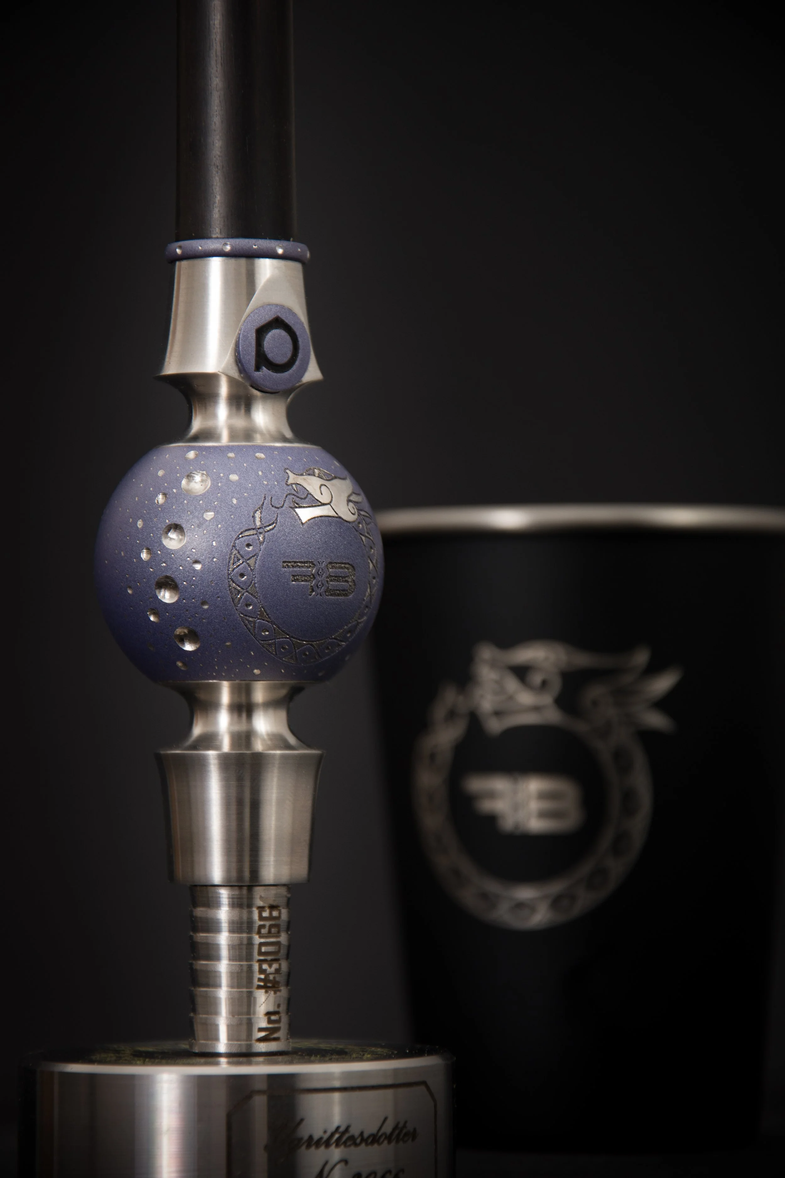 custom engraved hookah handle