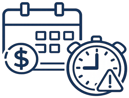 Missed timesheet deadlines icon
