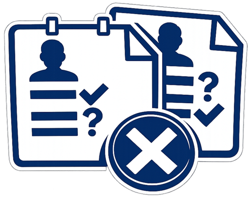 Inconsistent employee records icon
