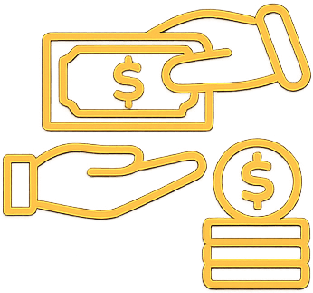 Accounts receivable and customer workflow support icon