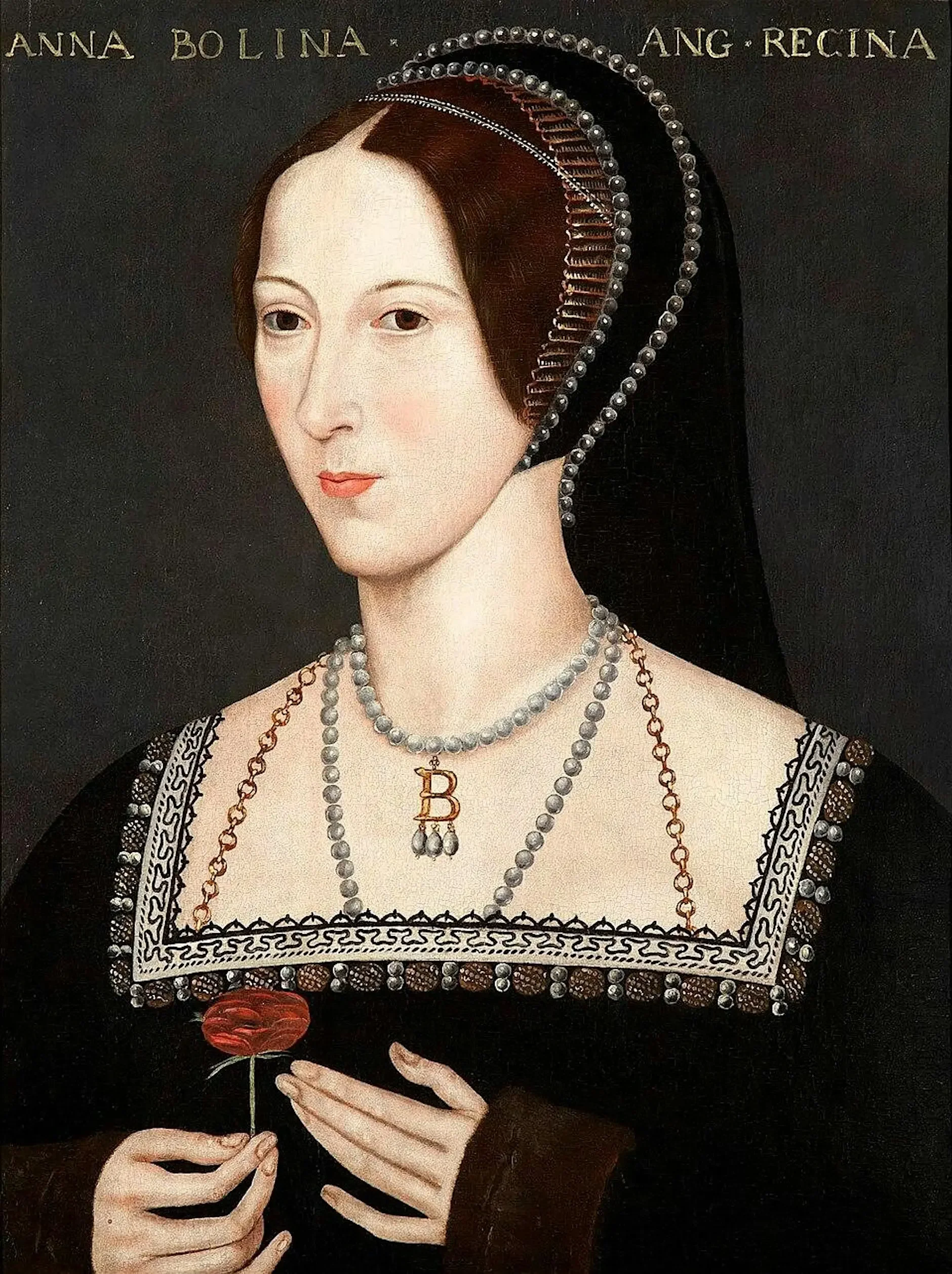 A painted portrait of Ann Boleyn