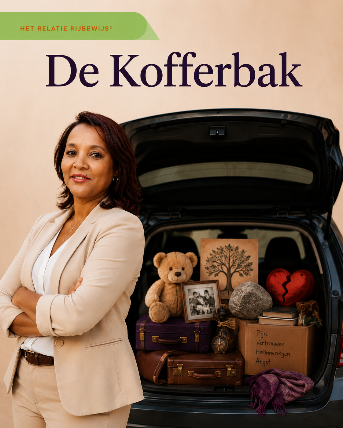 Lessen uit het Relatie Rijbewijs® – Les 3: De Kofferbak. Over levensverhaal, hechting, patronen en de invloed van emotionele bagage op relaties.