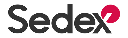 Sedex logo with black text and a red circular design containing a white check mark.