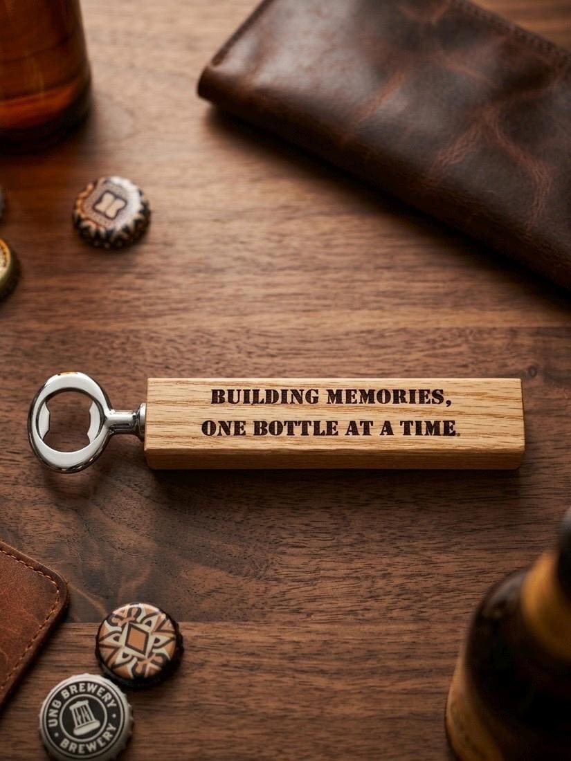 Personalised Bottle Opener, Personalised Wooden Beer Opener, Father's Day, Housewarming Gift, Wedding Gift, Boyfriend, Solid Oak, Home Decor