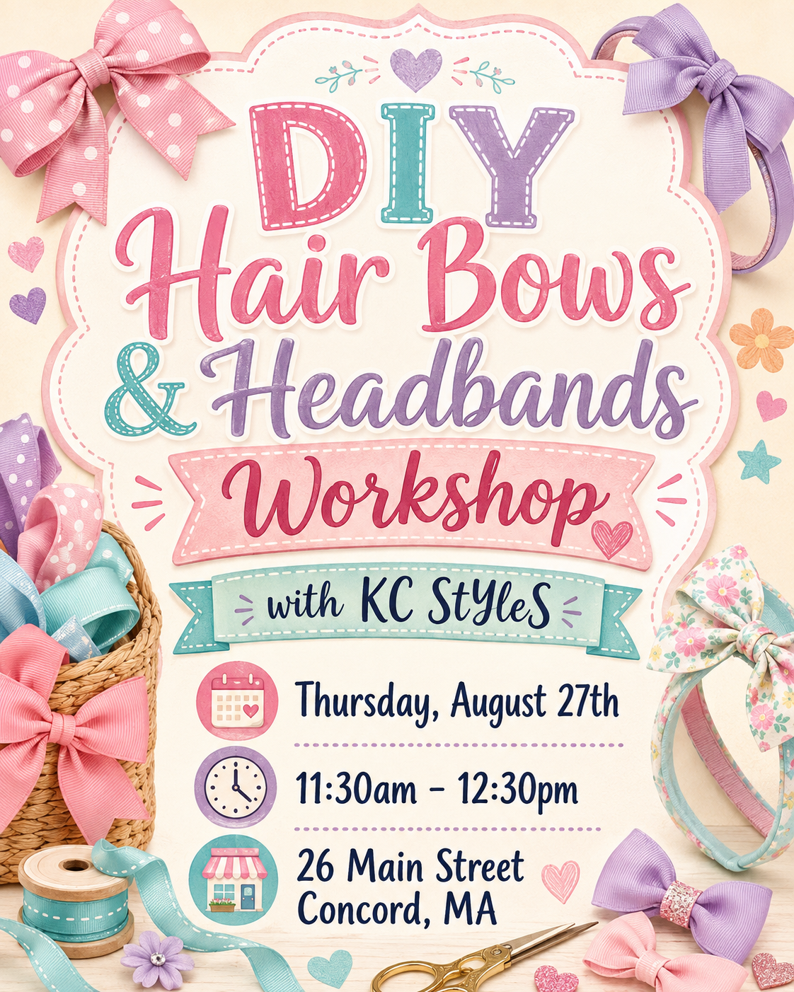 DIY Hair Bows and Headbands Workshop