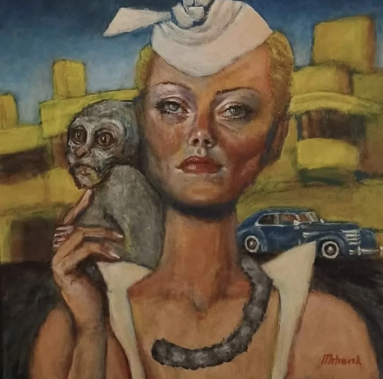 Monkey Companion, 2025 Oil on canvas, 80 x 50 cm