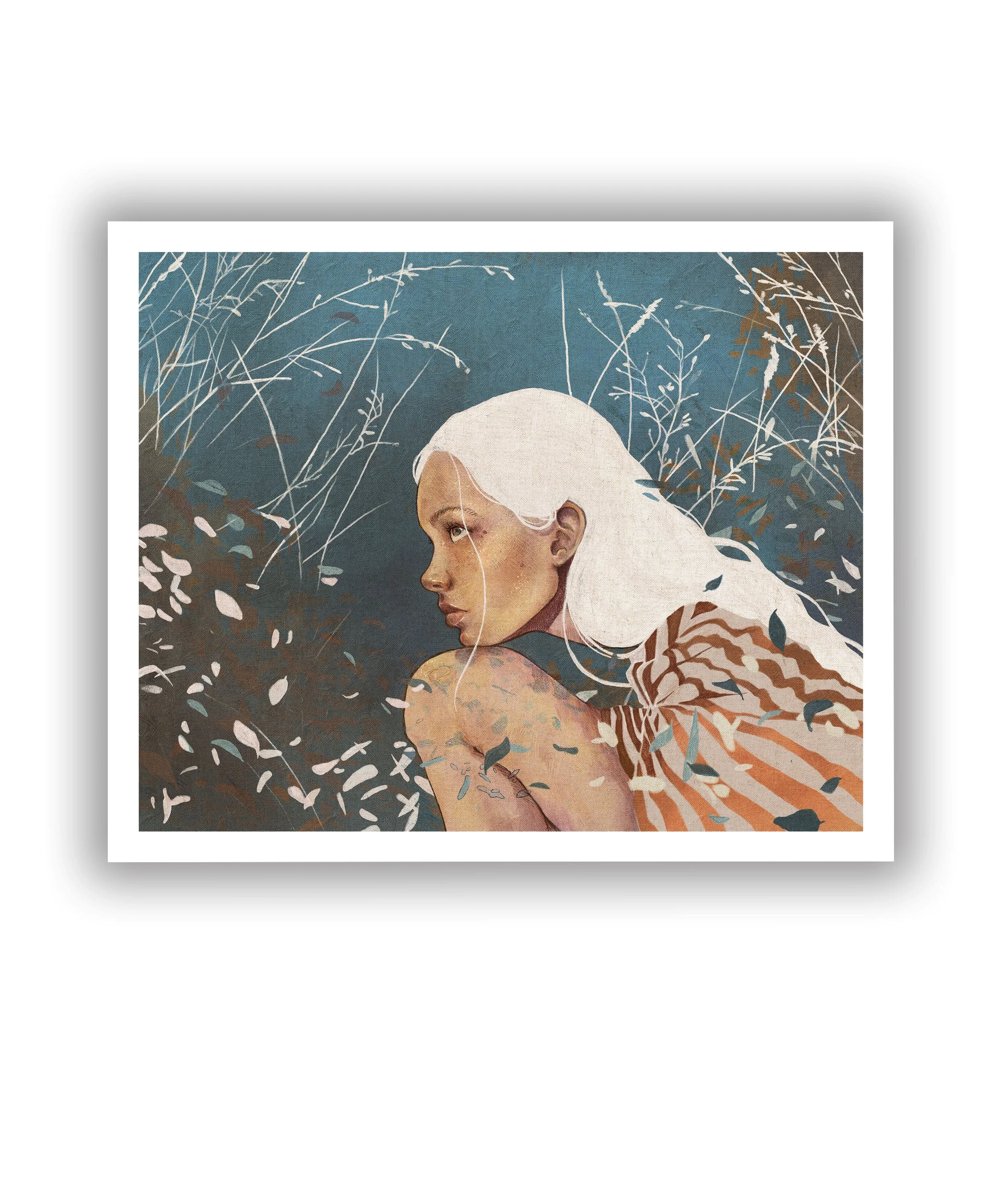 Print - Jenta i løvstorm