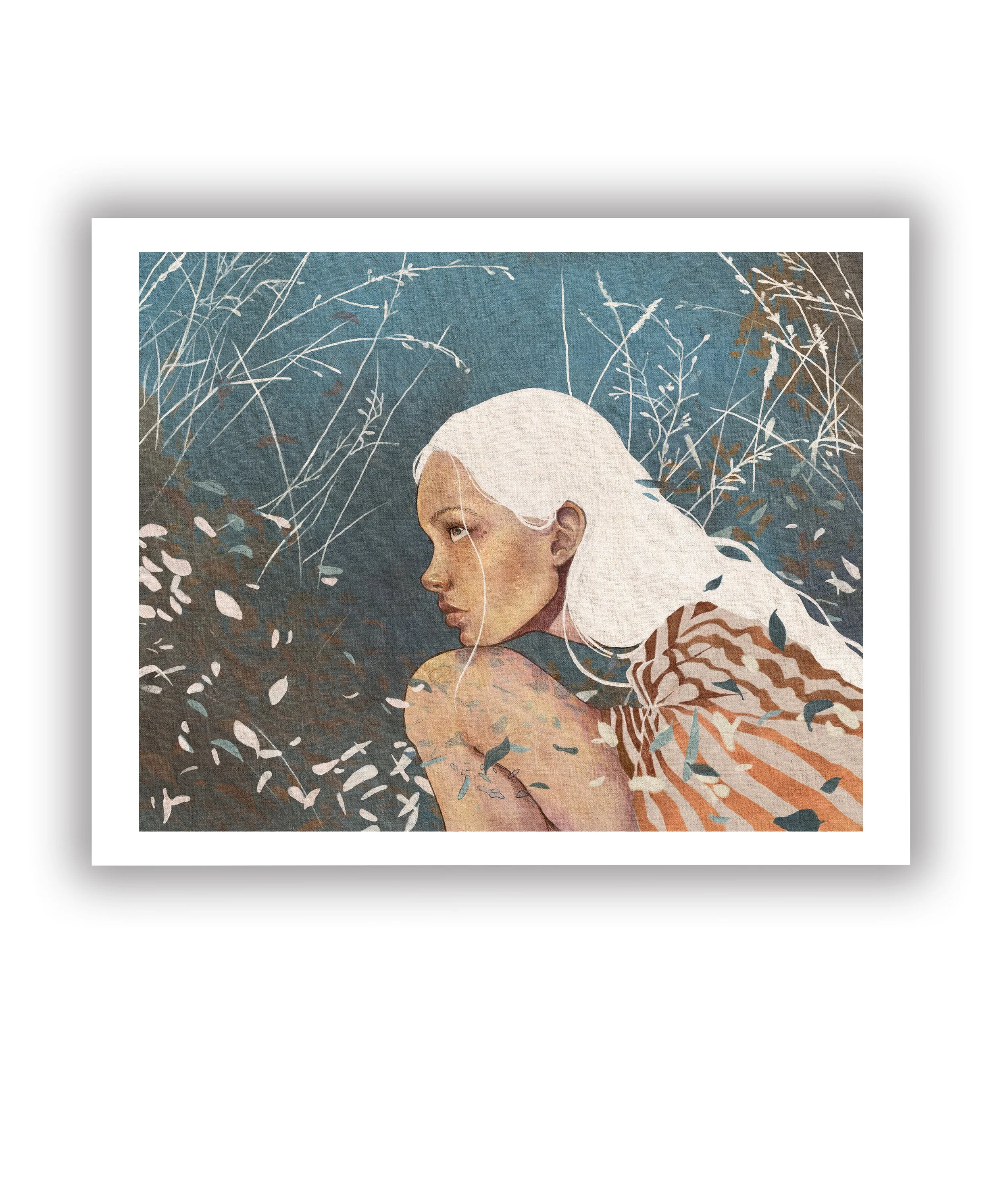 Print - Jenta i løvstorm
