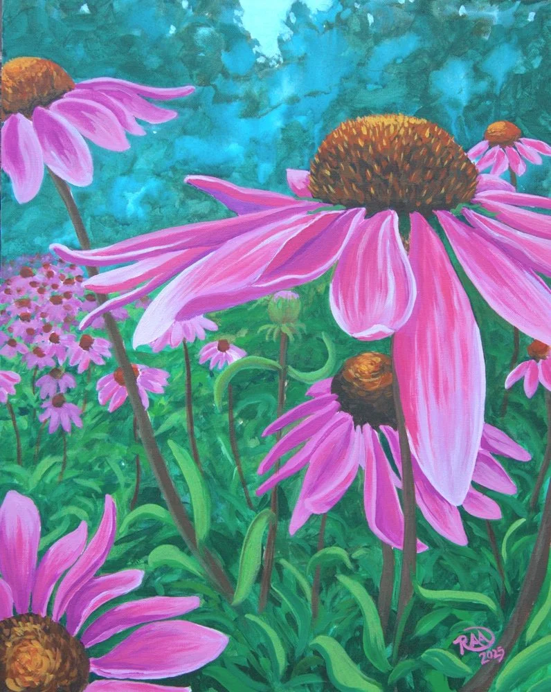  
  "Purple Coneflowers"  
  16"x20" | Acrylic on Canvas Panel | 2026 
  Available (click image to buy!)   