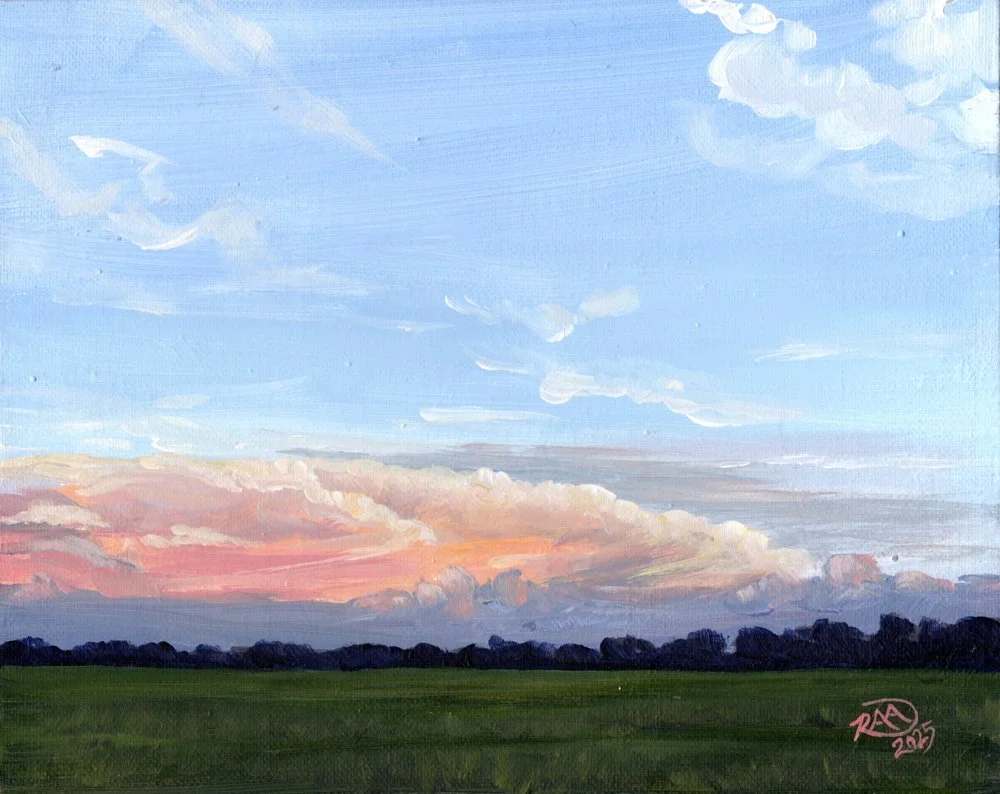 
  "Summer Storm"  
  11"x14" | Acrylic on Canvas Panel | 2025 
  Somewhere in Georgia 
  SOLD   
