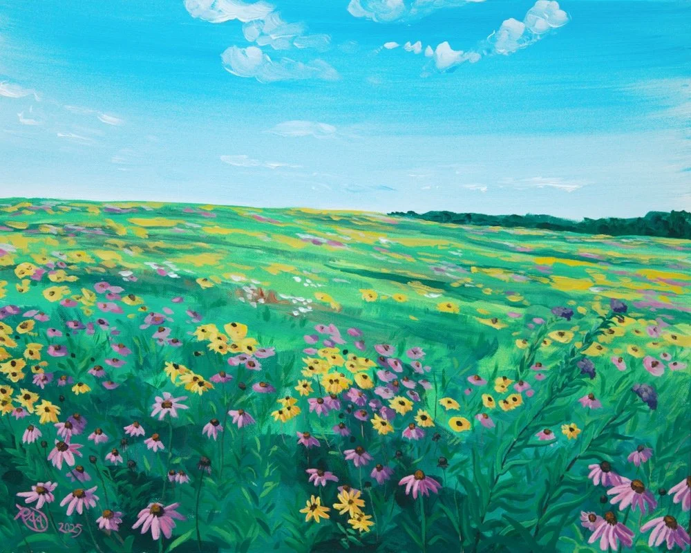 Summer of Coneflowers (16"x20" Original Painting)