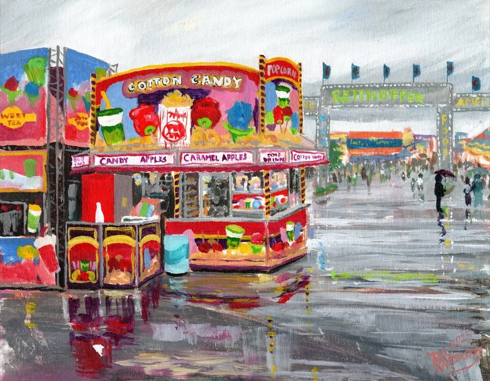  
  "Cotton Candy"  
  11"x14" | Acrylic on Canvas Panel | Plein Air | 2025 
  Georgia National Fair, Perry, GA 
  In Private Collection   