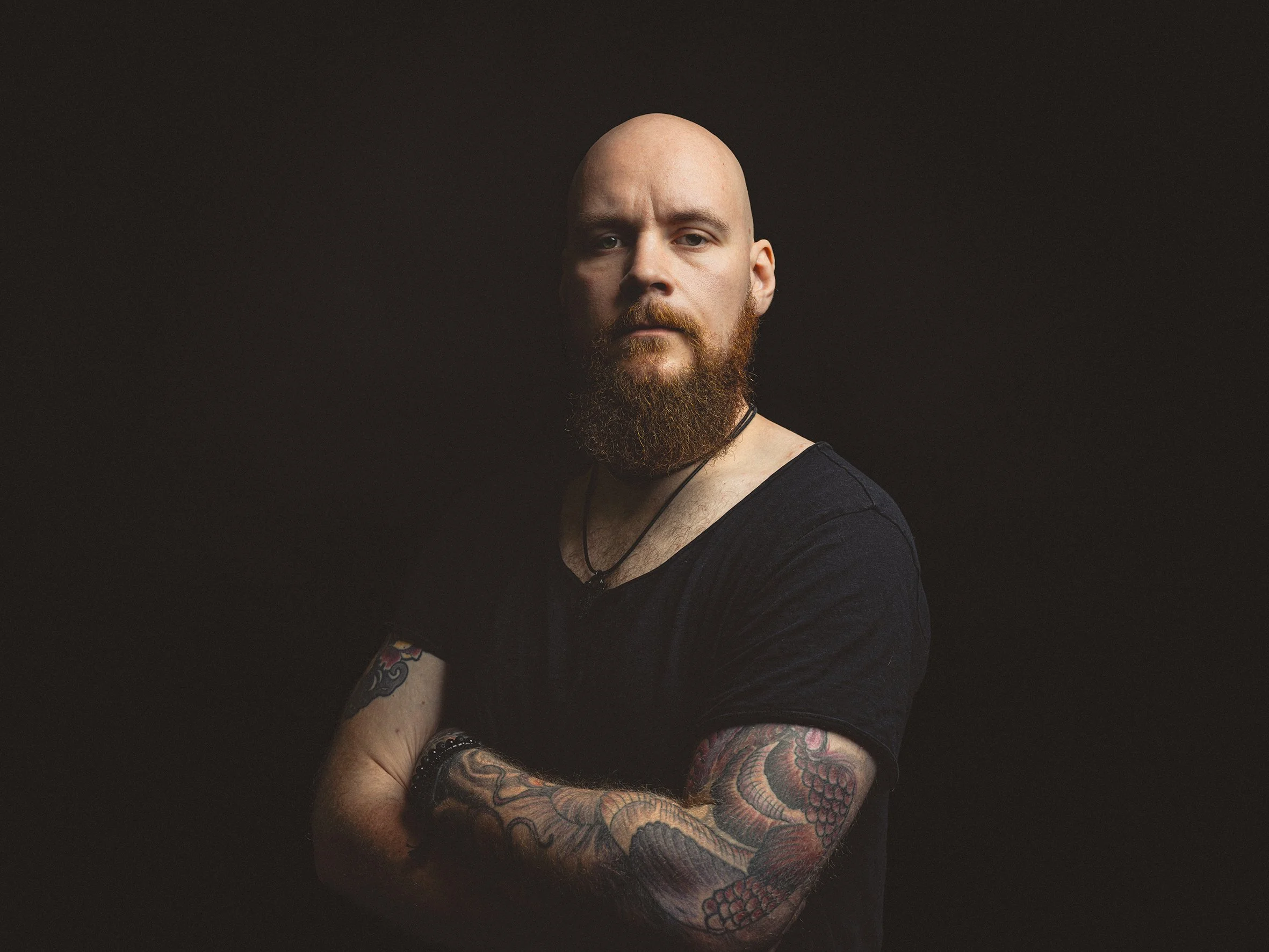 Progressive metal band Elding. Portrait photo.