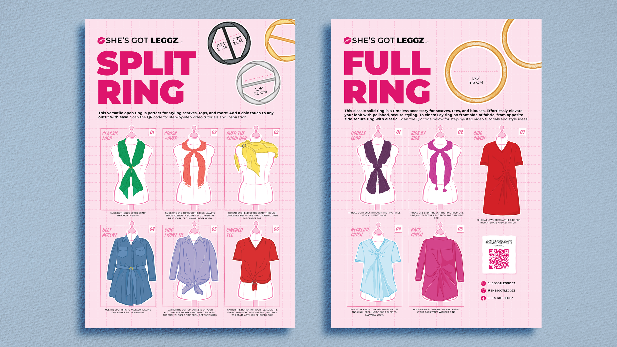 Scarf Ring Instruction Card