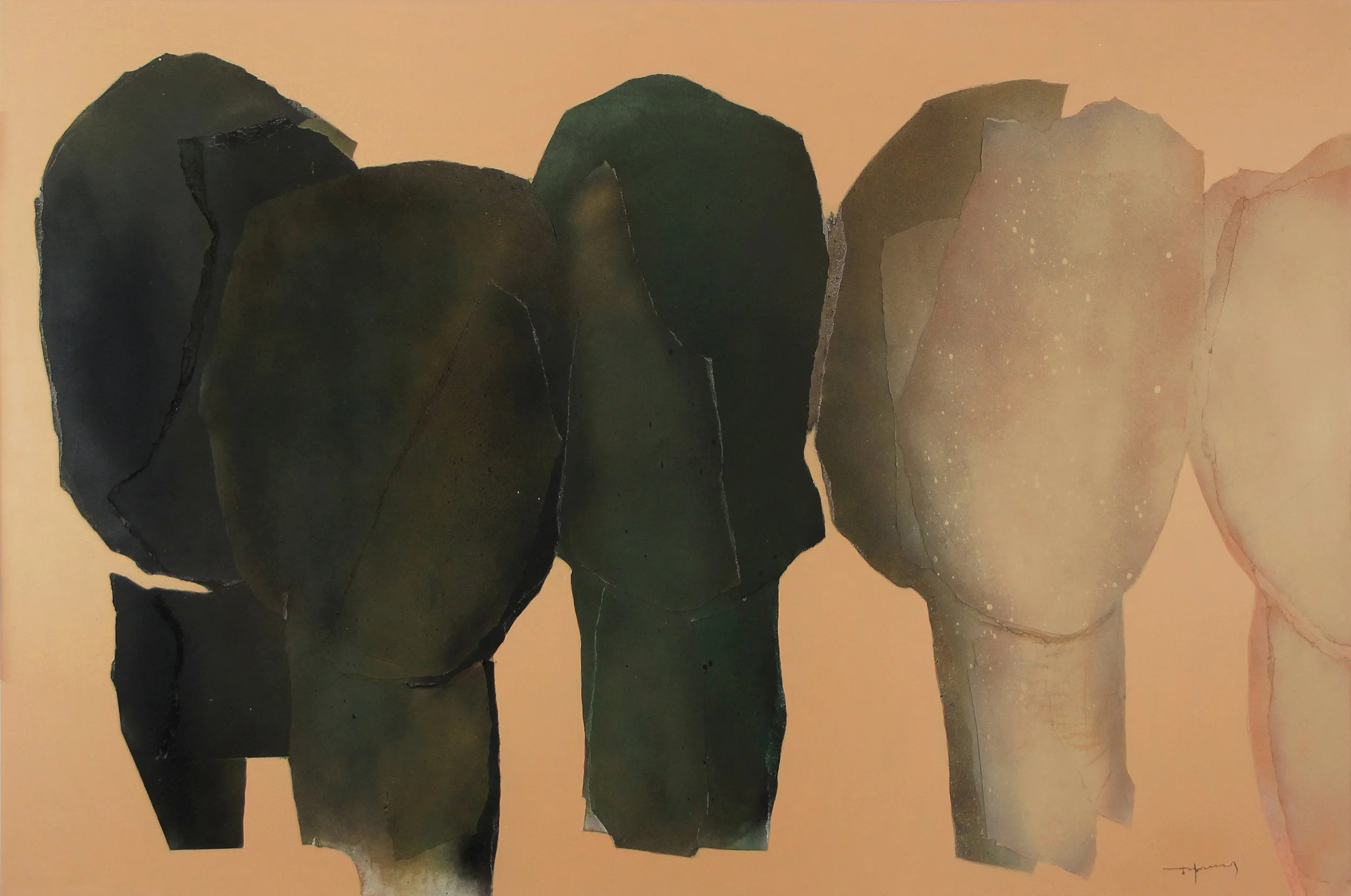 "Commitment" , 2026, 150 x 100 cm, mixed media