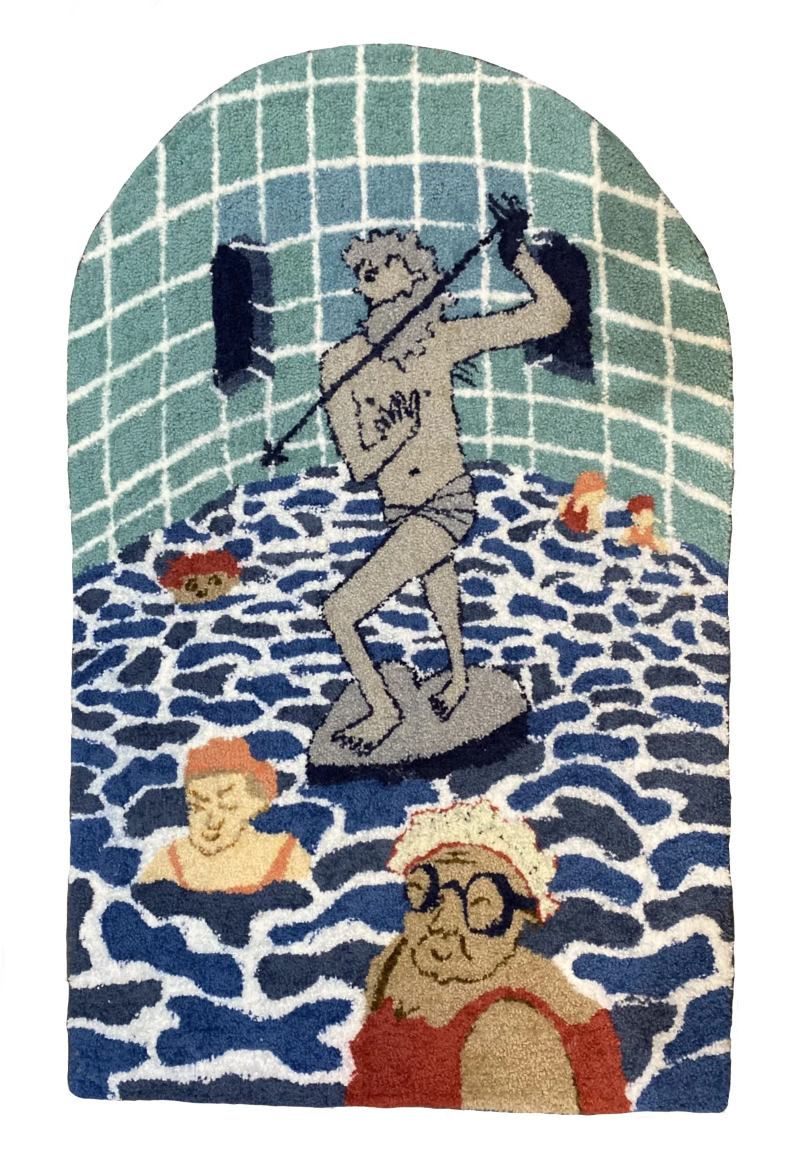 Swimming ladies rug