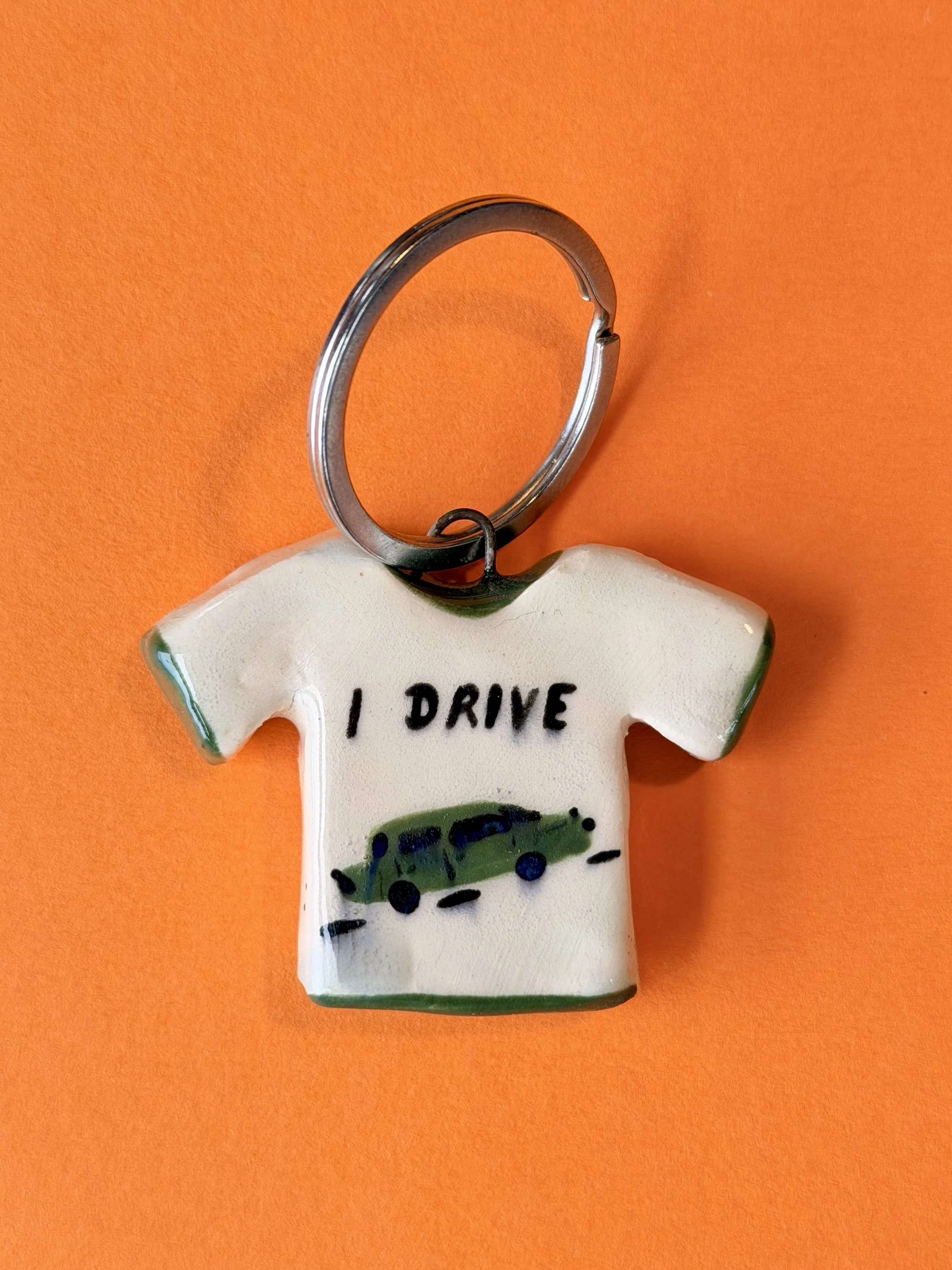 I drive myself insane keyring