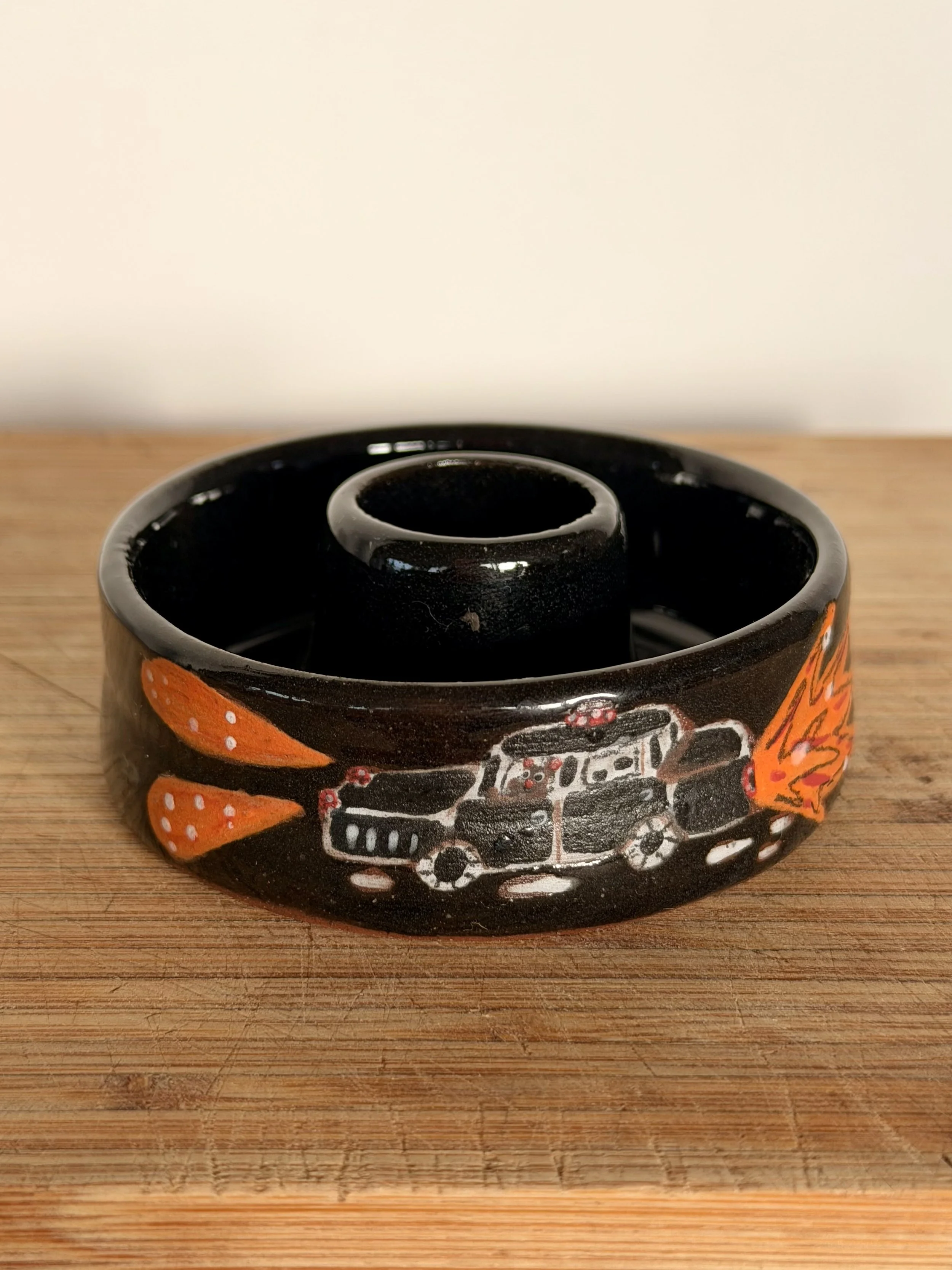 Cops and robbers candle holder