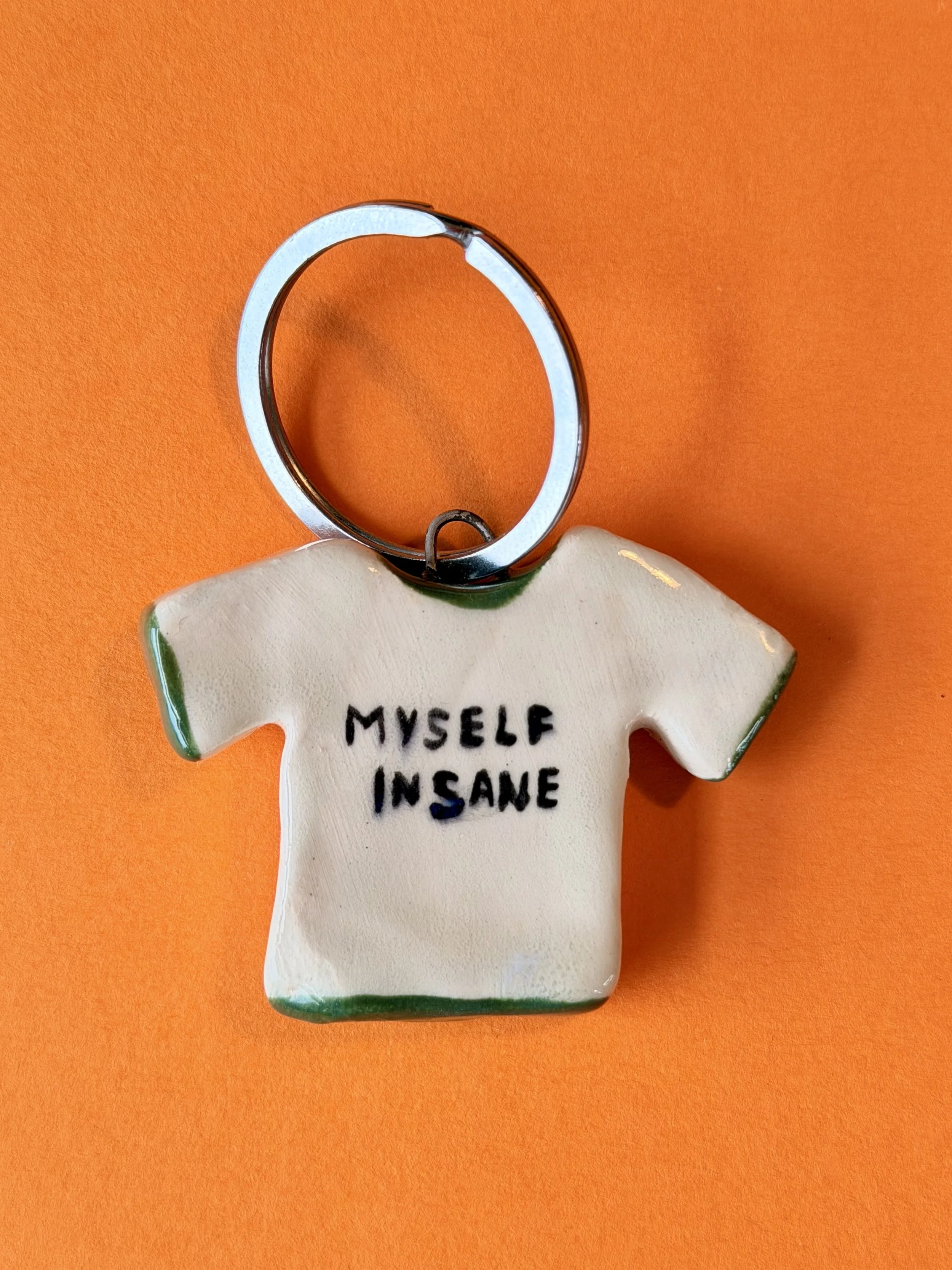 I drive myself insane keyring