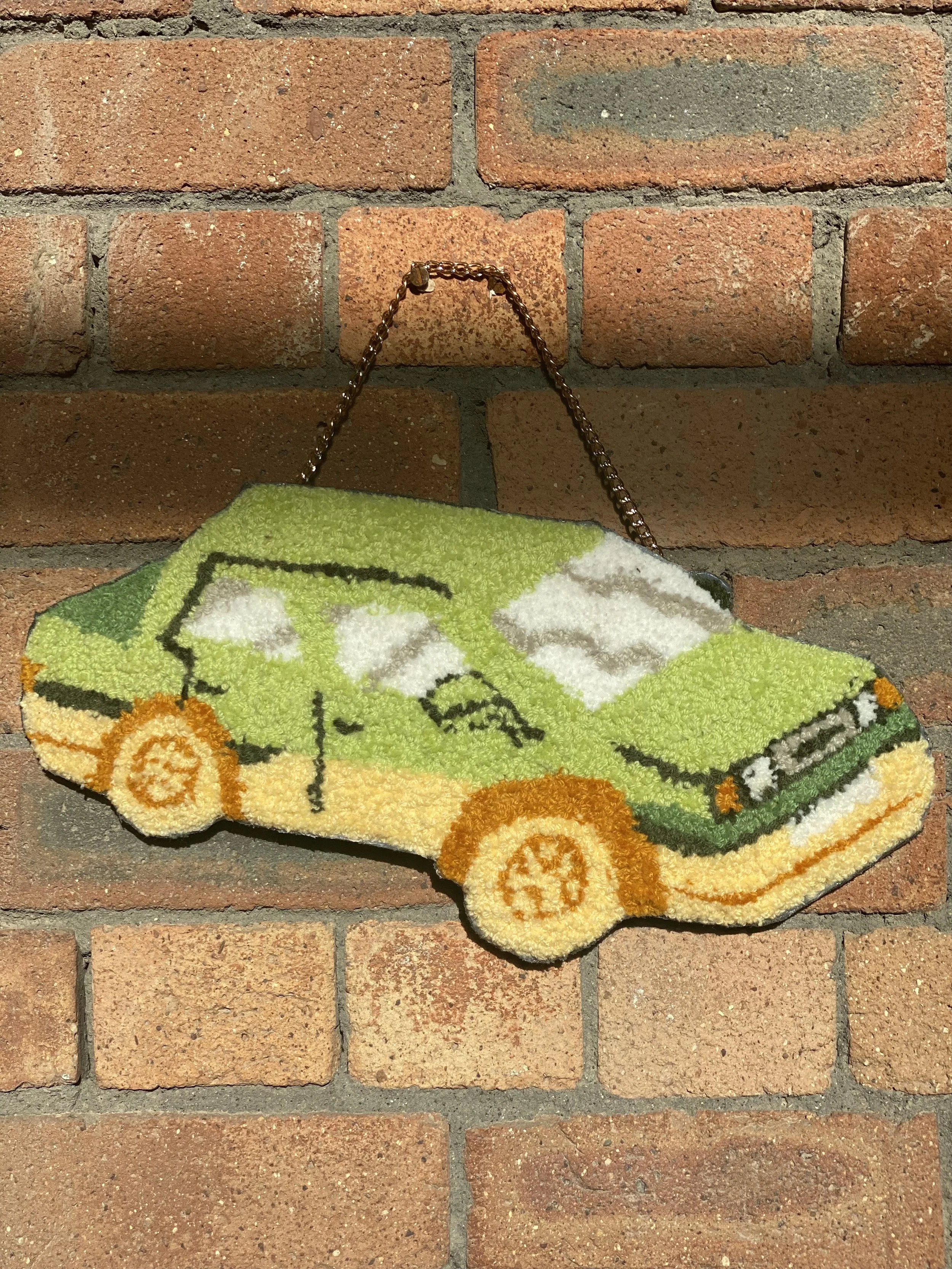 Green car wall hanging