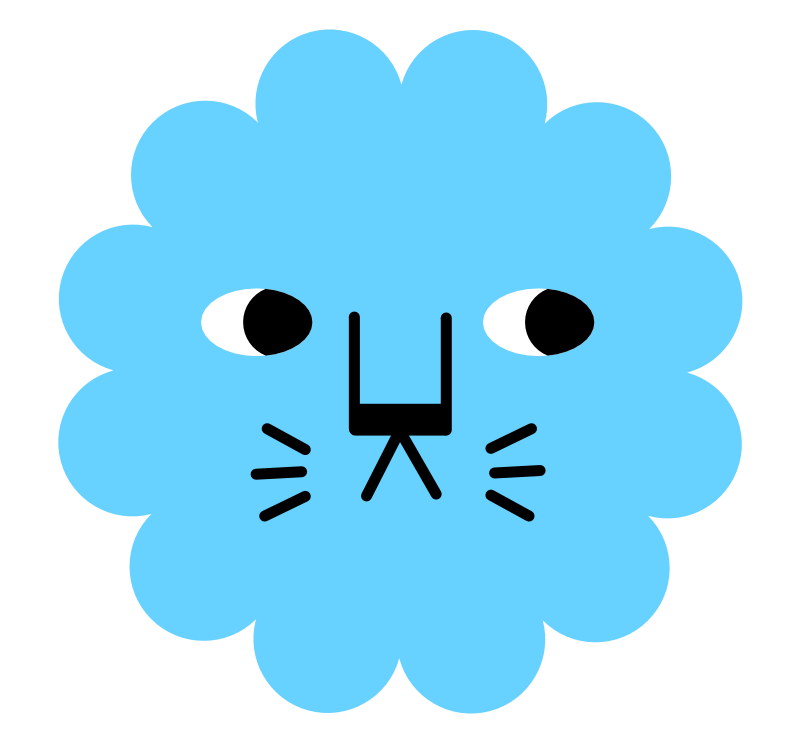 Löwe Pictogram in Blau