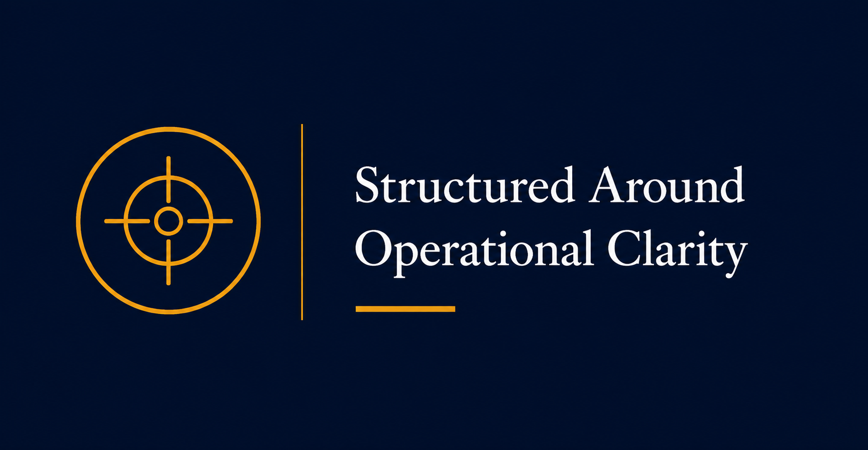 G.I.S. crosshair icon representing Structured Around Operational Clarity - engagement process overview
