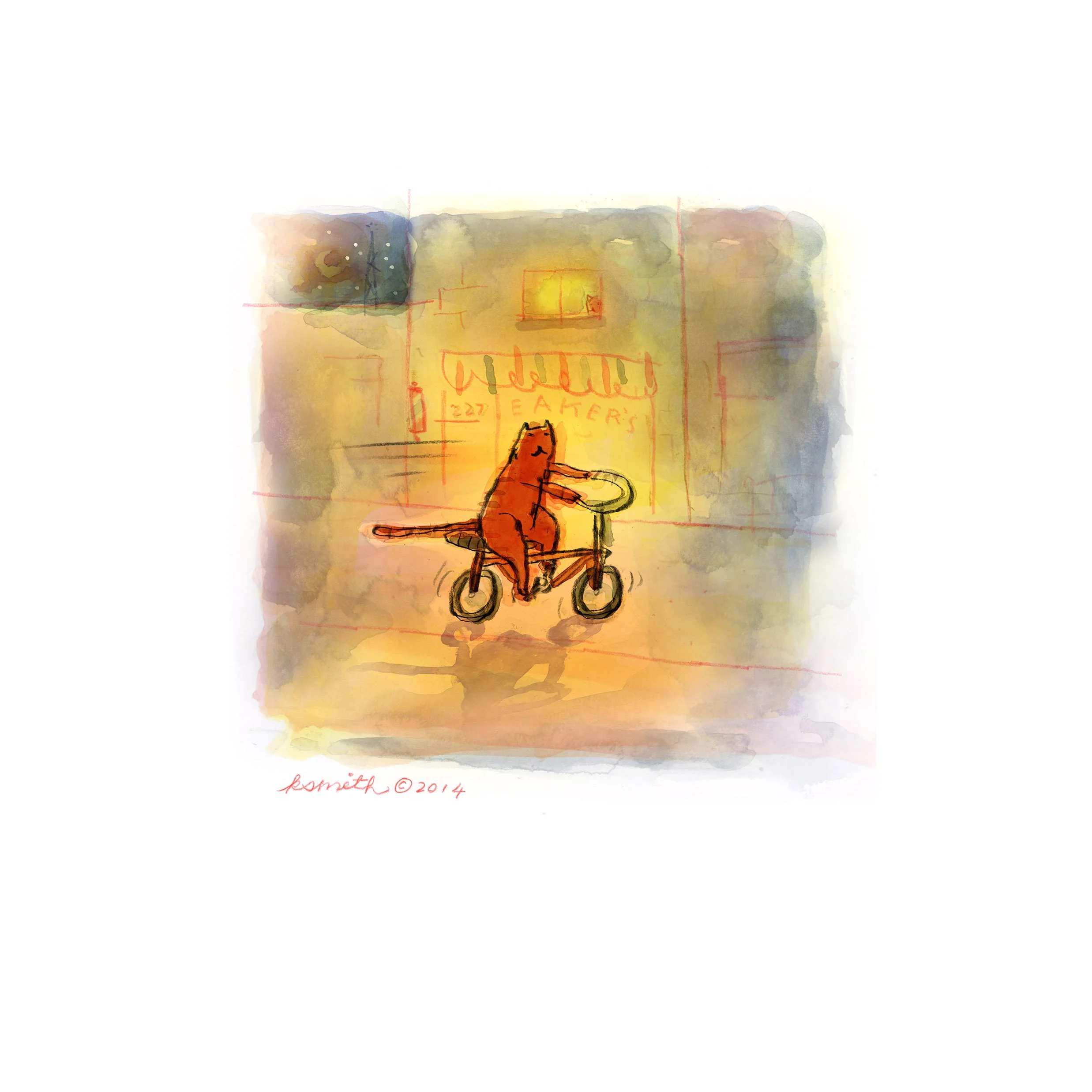 Orange Cat Goes to Town