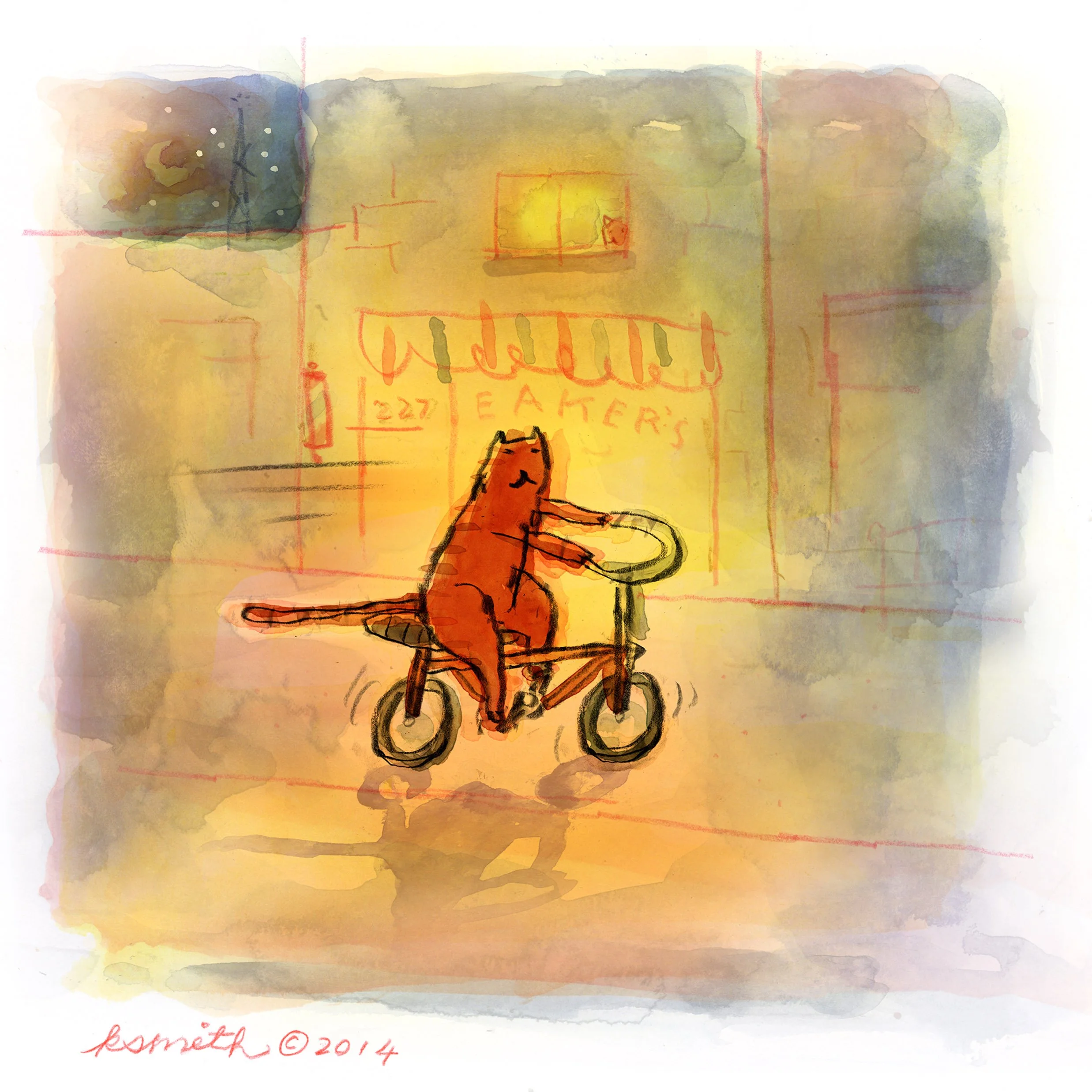 Orange Cat Goes to Town