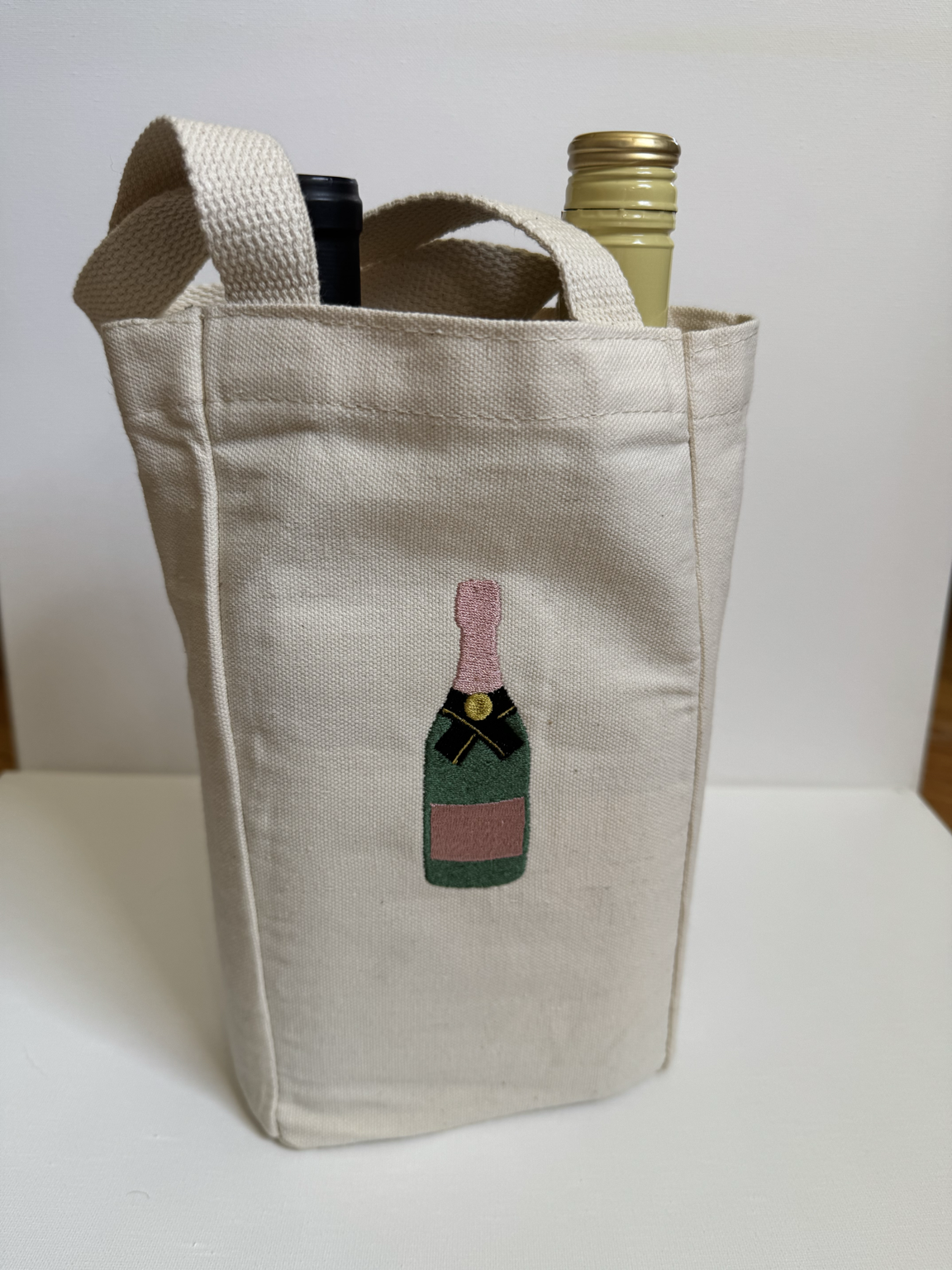 Canvas Wine Tote 2 Bottle