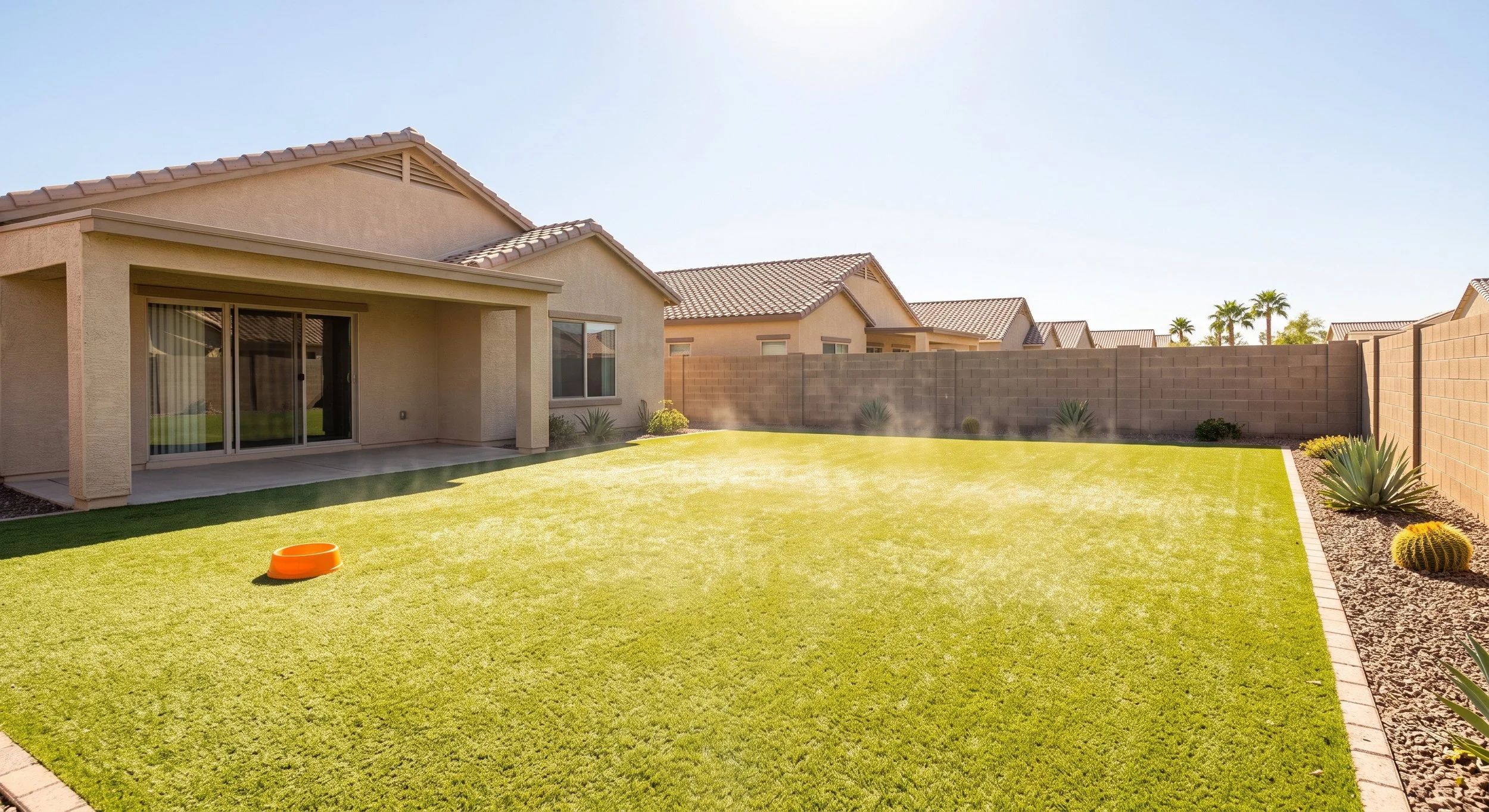 Installing Huge Areas of Artificial Turf Without Shade