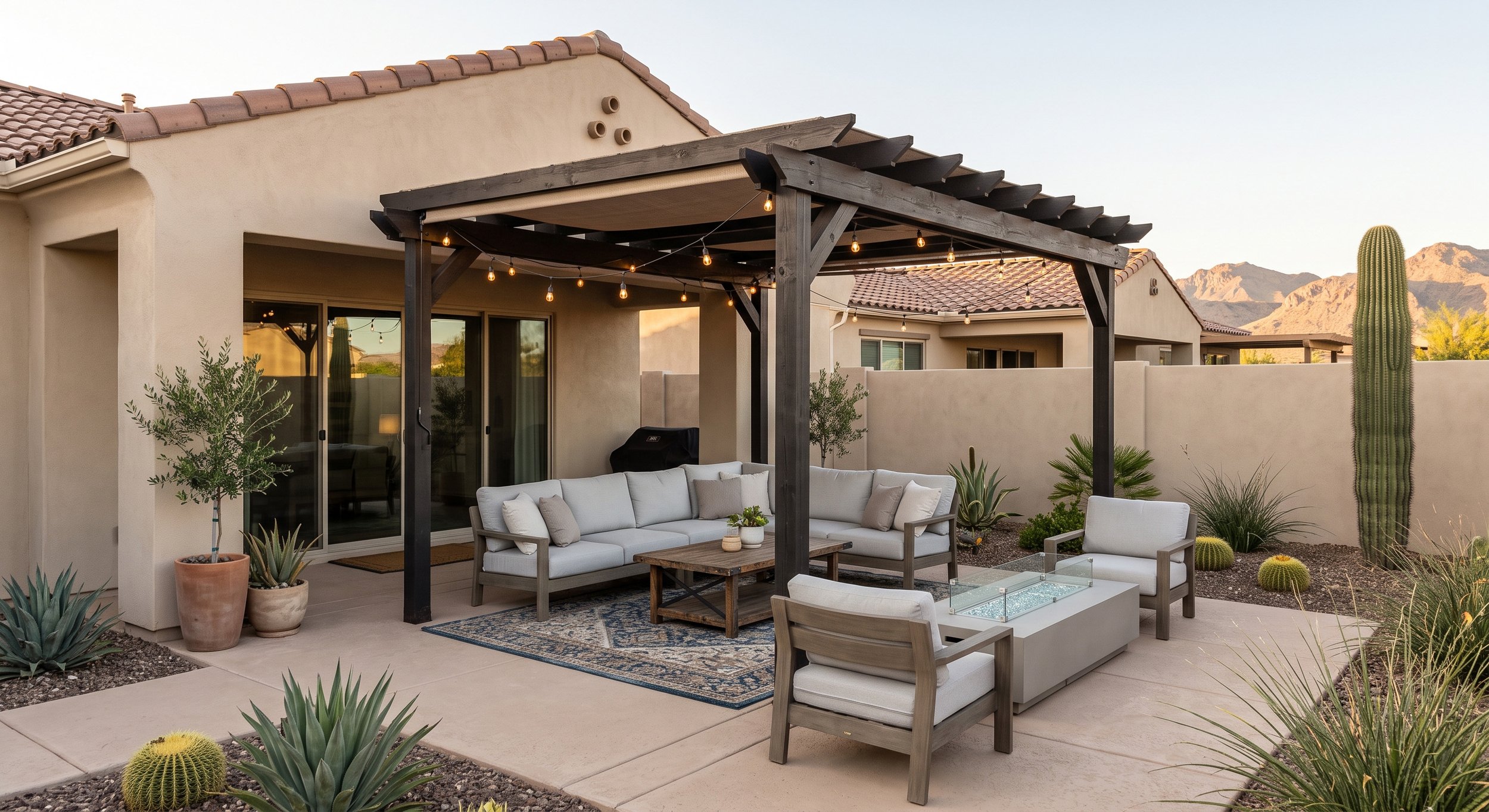 Covered Pergola Lounge Concept