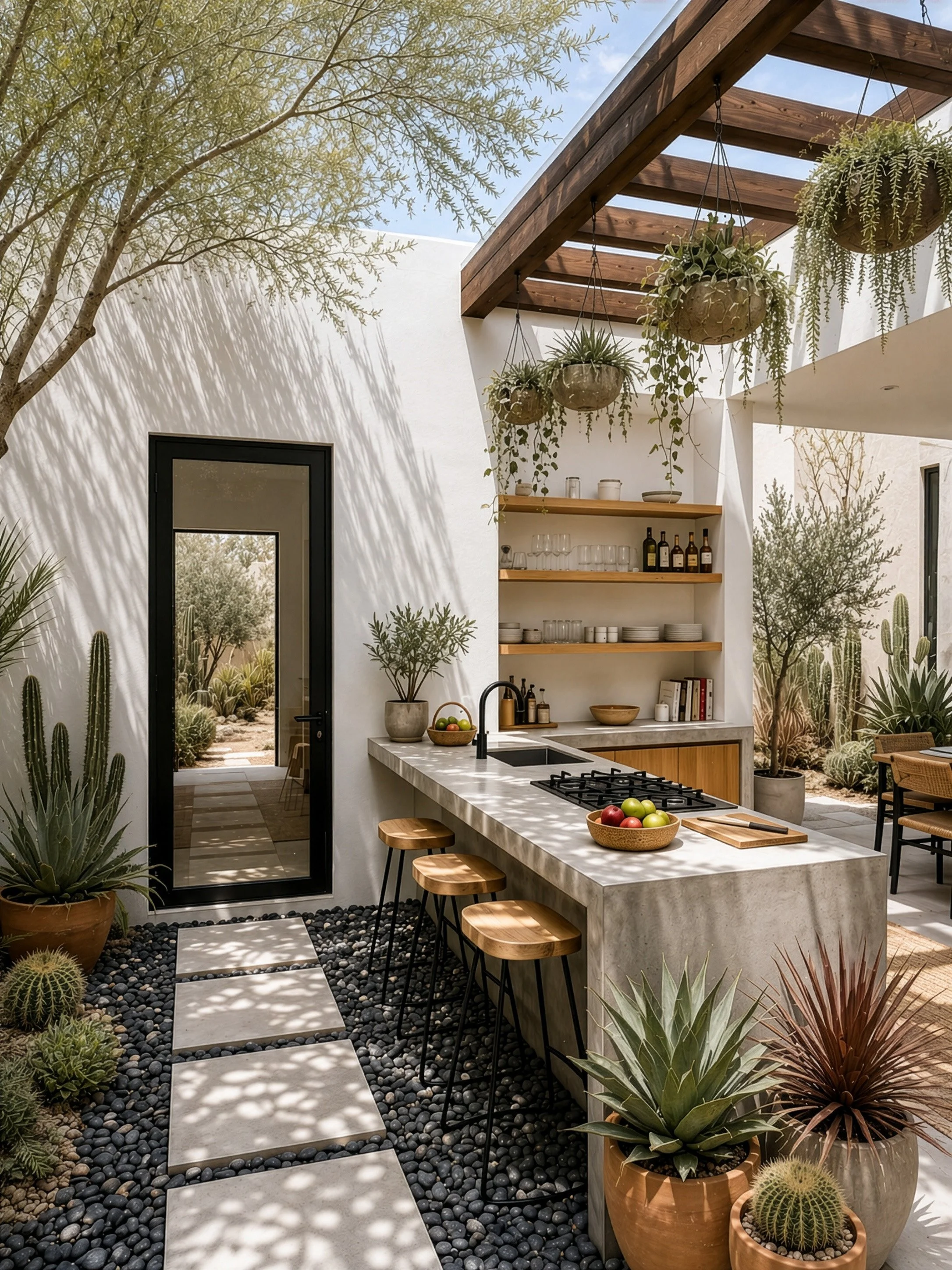 Outdoor Kitchen Courtyard Concept