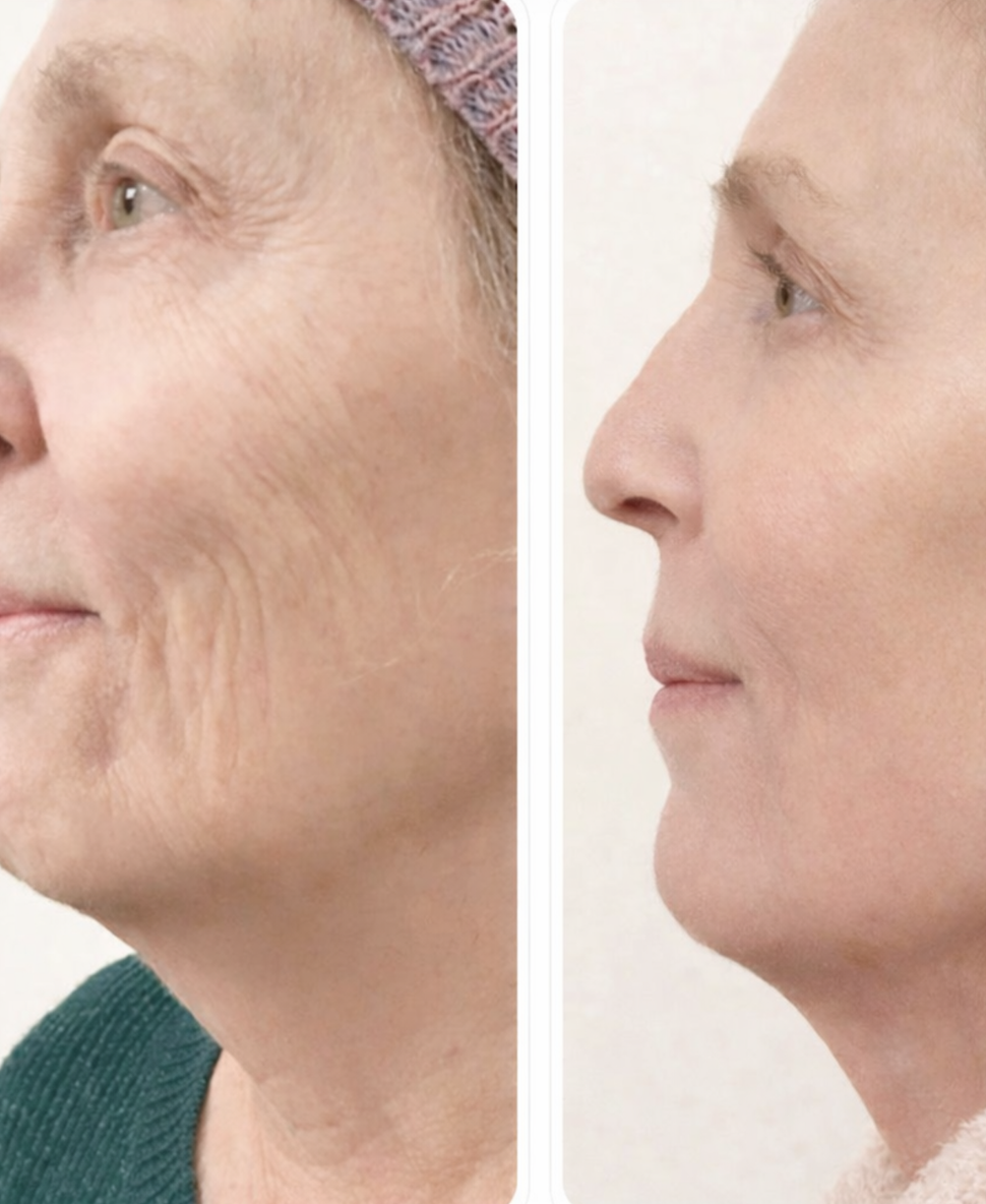 Résultat avant cryothérapie visage lifting fermeté peau L'Apogée Péchabou Toulouse