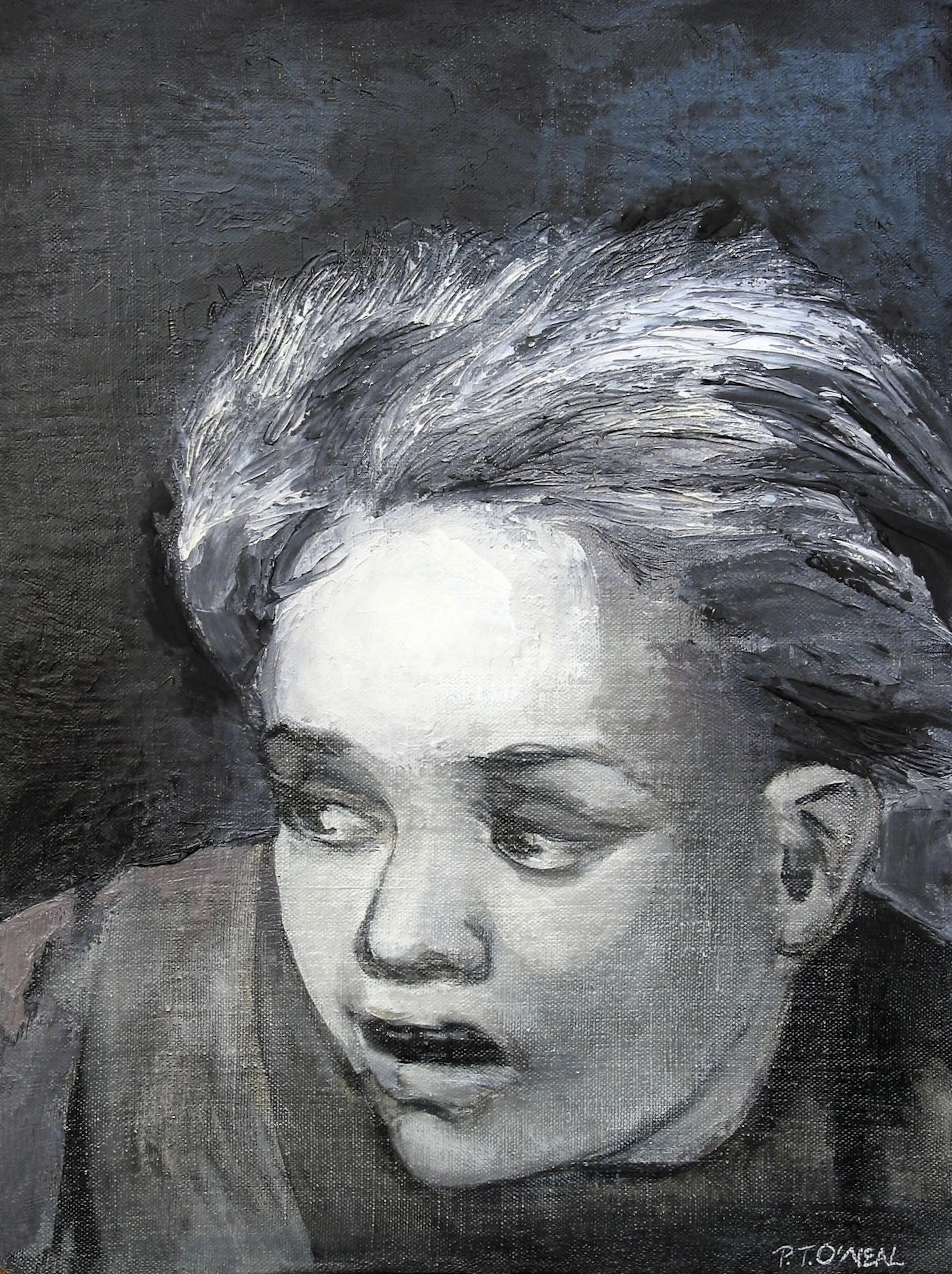  Little William, Running (study) , 2002. Oil on linen canvas, 16 x 12 in.  In Private Collection 