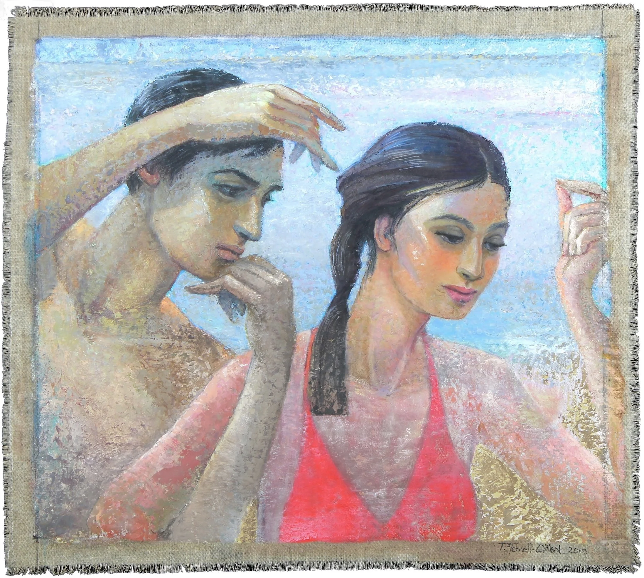  Mother and Son , 2015. Oil on linen canvas, 38 x 34.5 in.