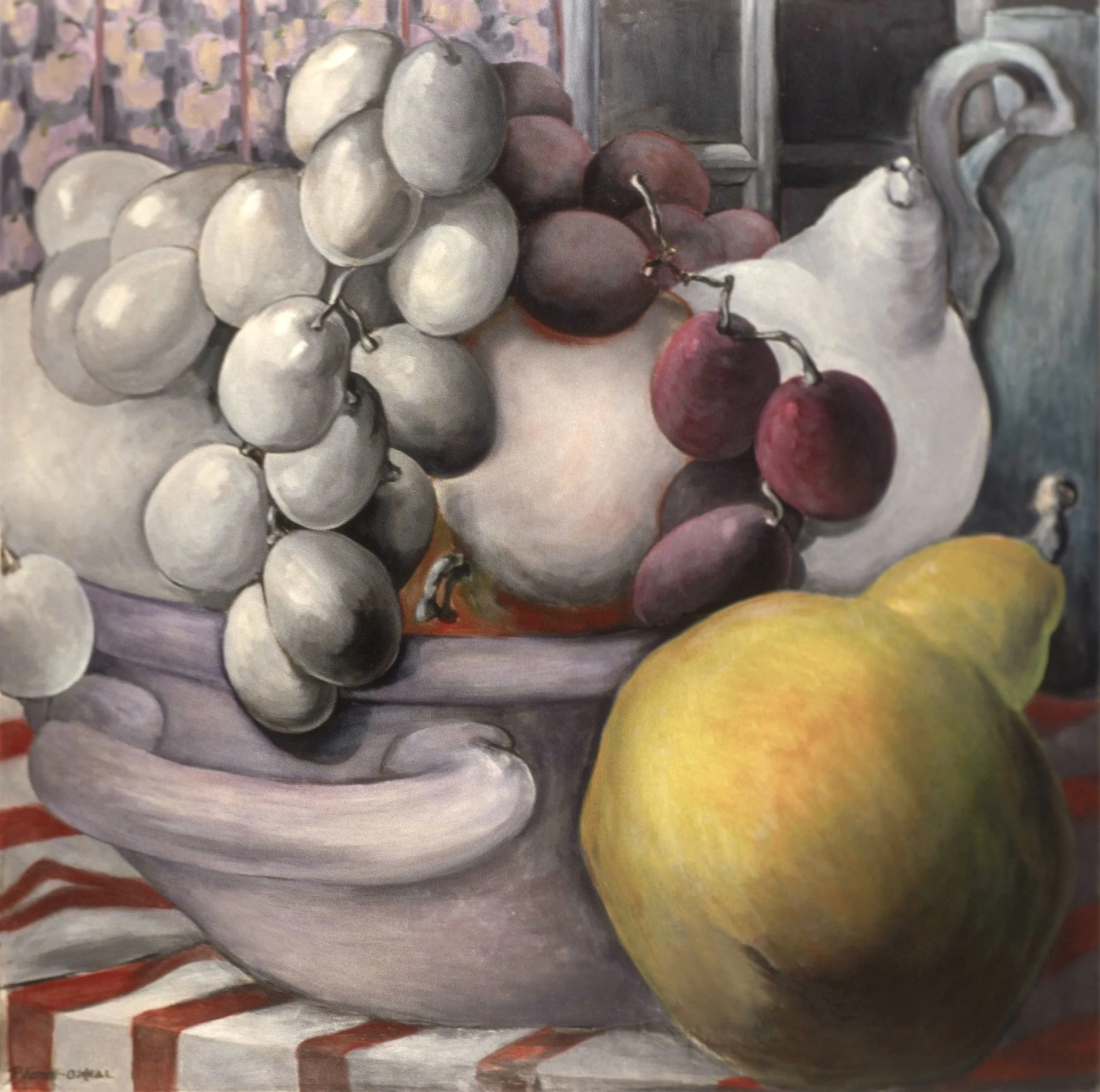  Fruit Bowl II , 1971-1986. Oil on board, 48 x 48 in.  In Private Collection 