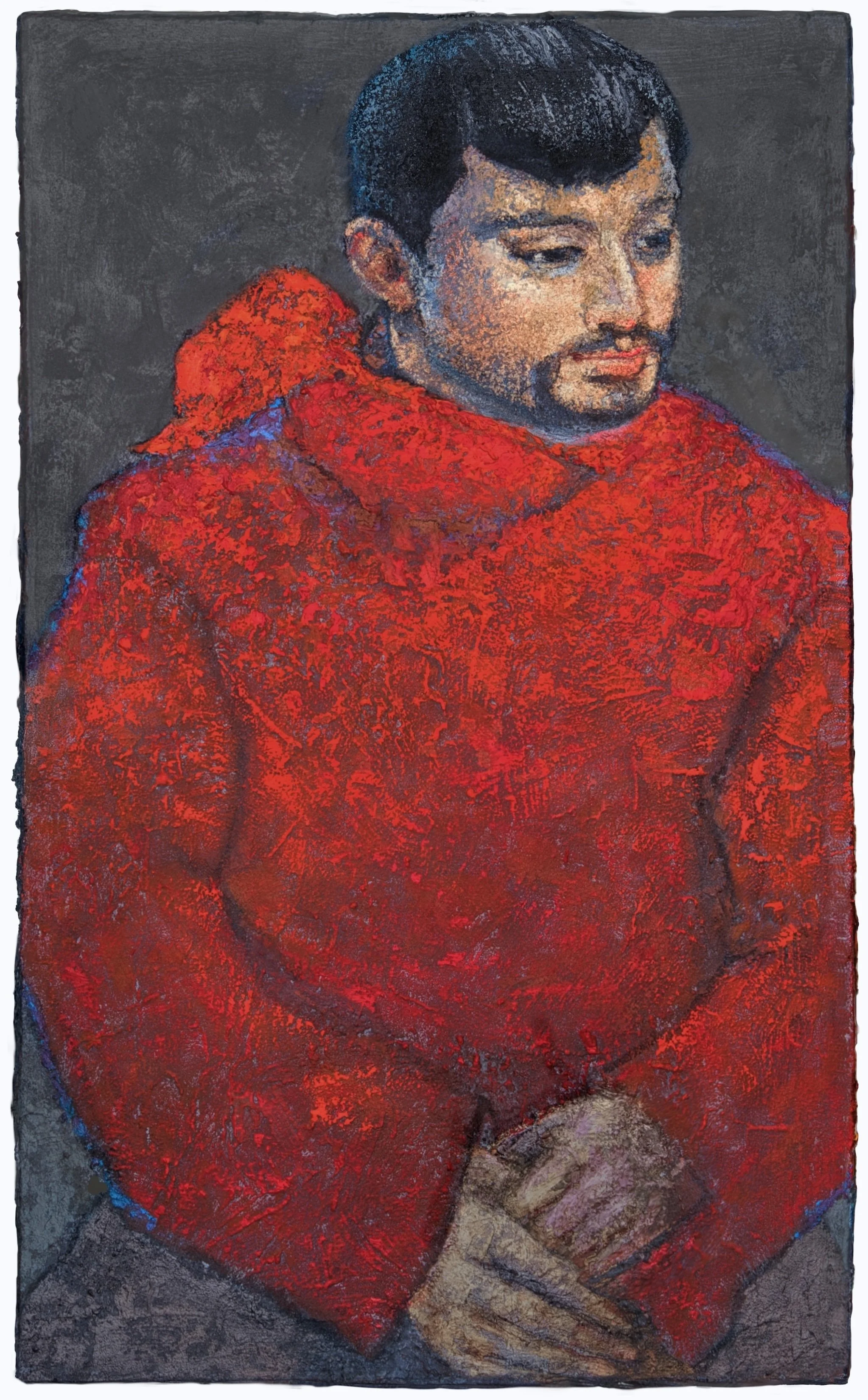 5. Charlie the Muse, 2024. Oil and wax on panel, 38 x 24 in. .jpeg