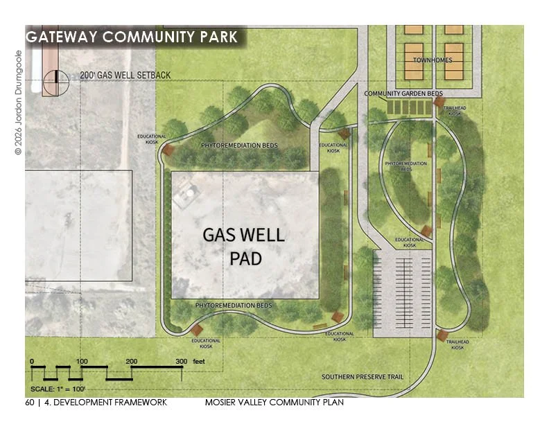 Enlargement of a remediation site.
