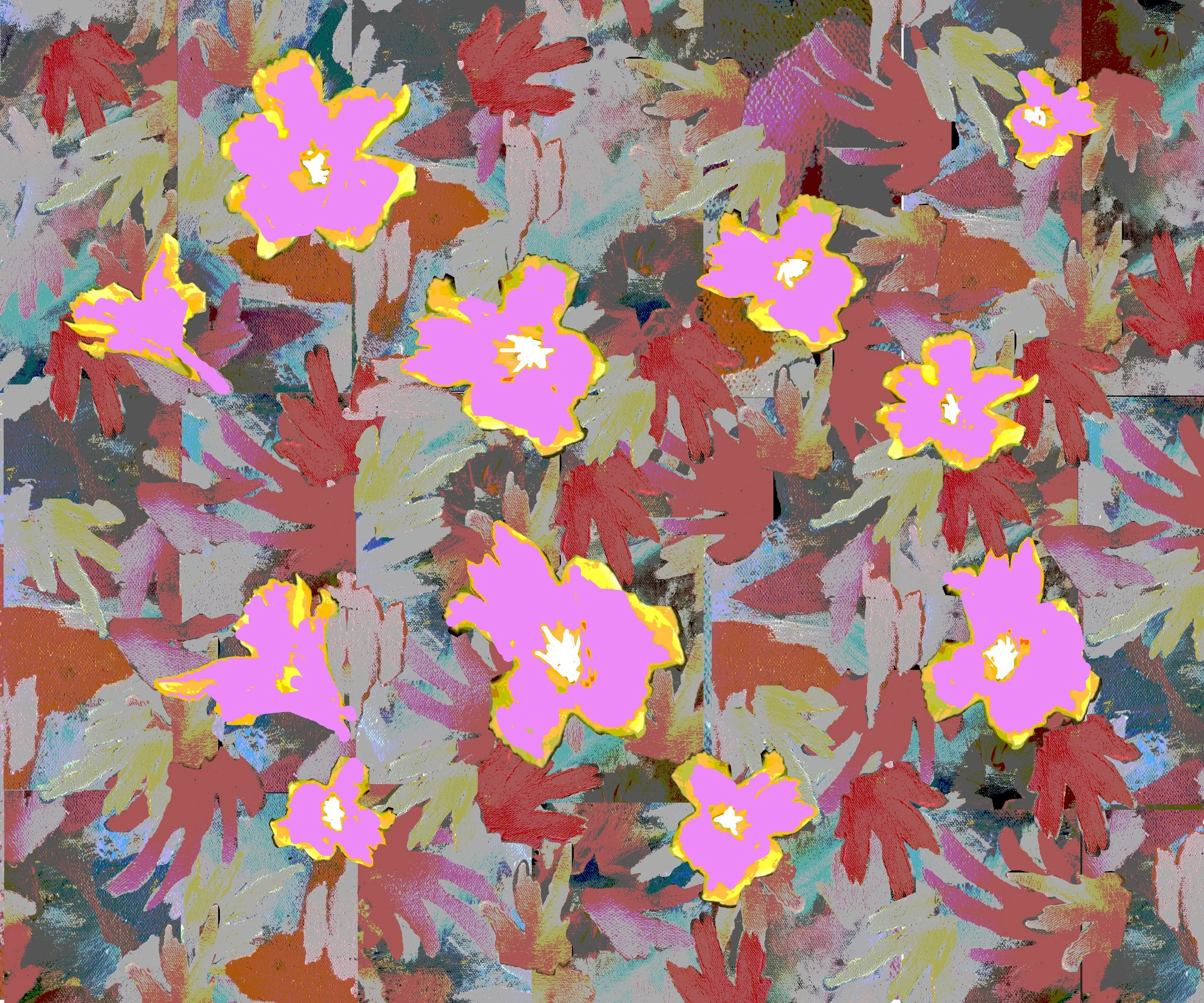 “California Poppies-Blush”, 2024, 20”x24”, POSTER, the piece comes with a mat and a clear plastic sleeve..