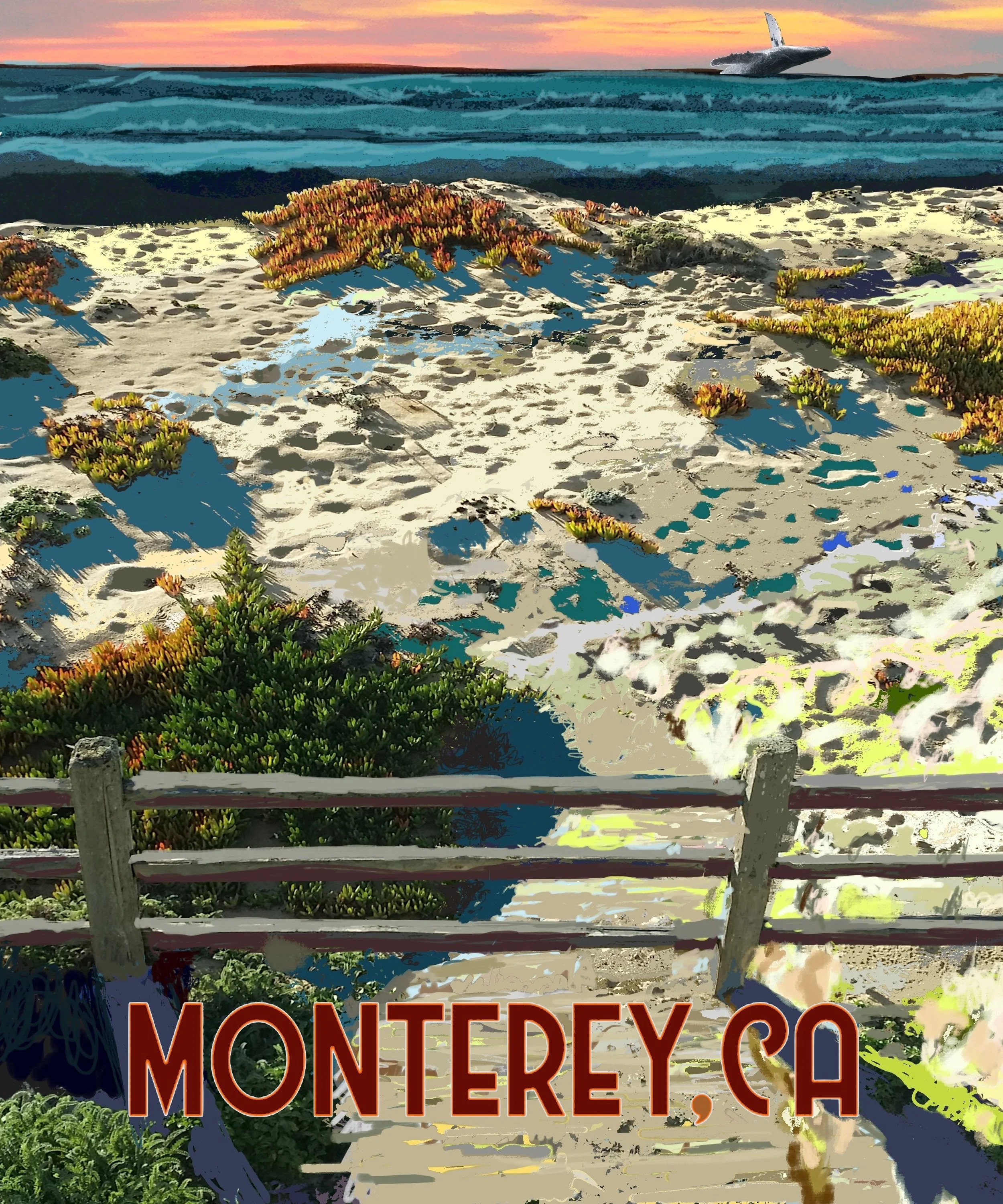 “The be to of and in", Monterey Poster, 11x14, 2024