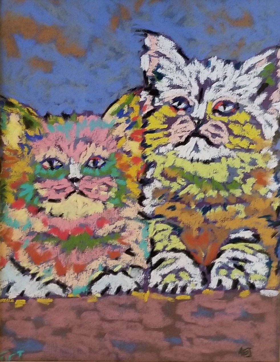 “Yes I Know”, 2019, 8.5”x11”, Pastel on Paper, the piece comes with a mat and a frame..