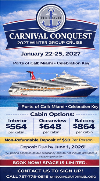 JTD Travel 2027 Winter Group Cruise