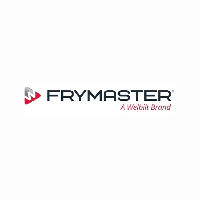 Frymaster logo with a red and gray icon and the text 'FRYMASTER' followed by 'A Welbilt Brand' in pink.