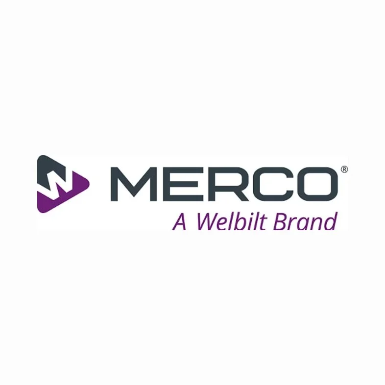 Merco logo with purple and gray icon and purple text that says 'A Welbilt Brand' on a white background.