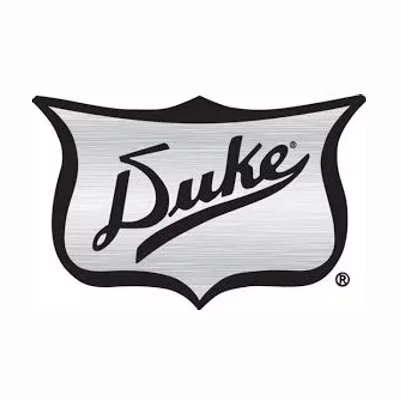 Duke branded logo on a shield-shaped background