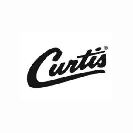 Curtis logo in black script font on a white background.