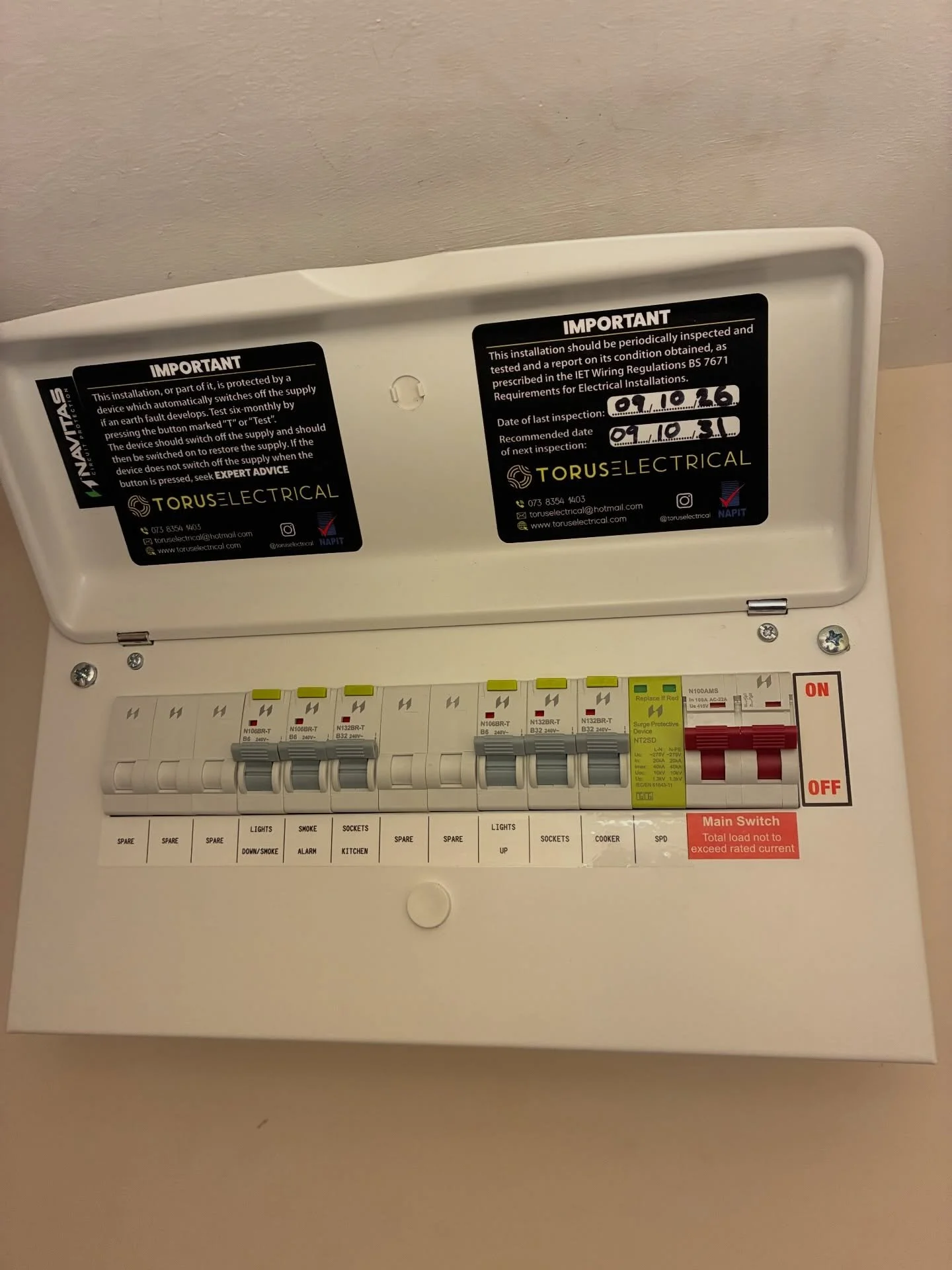Out with the old and in with the new. Farm Cottage EICR remedial work, back to basics. Old Wylex dual RCD Board replaced with a New @navitascp RCBO Board - looking sharp 👌🏻 A few external boxes replaced and sorted along with a new post, isolator an
